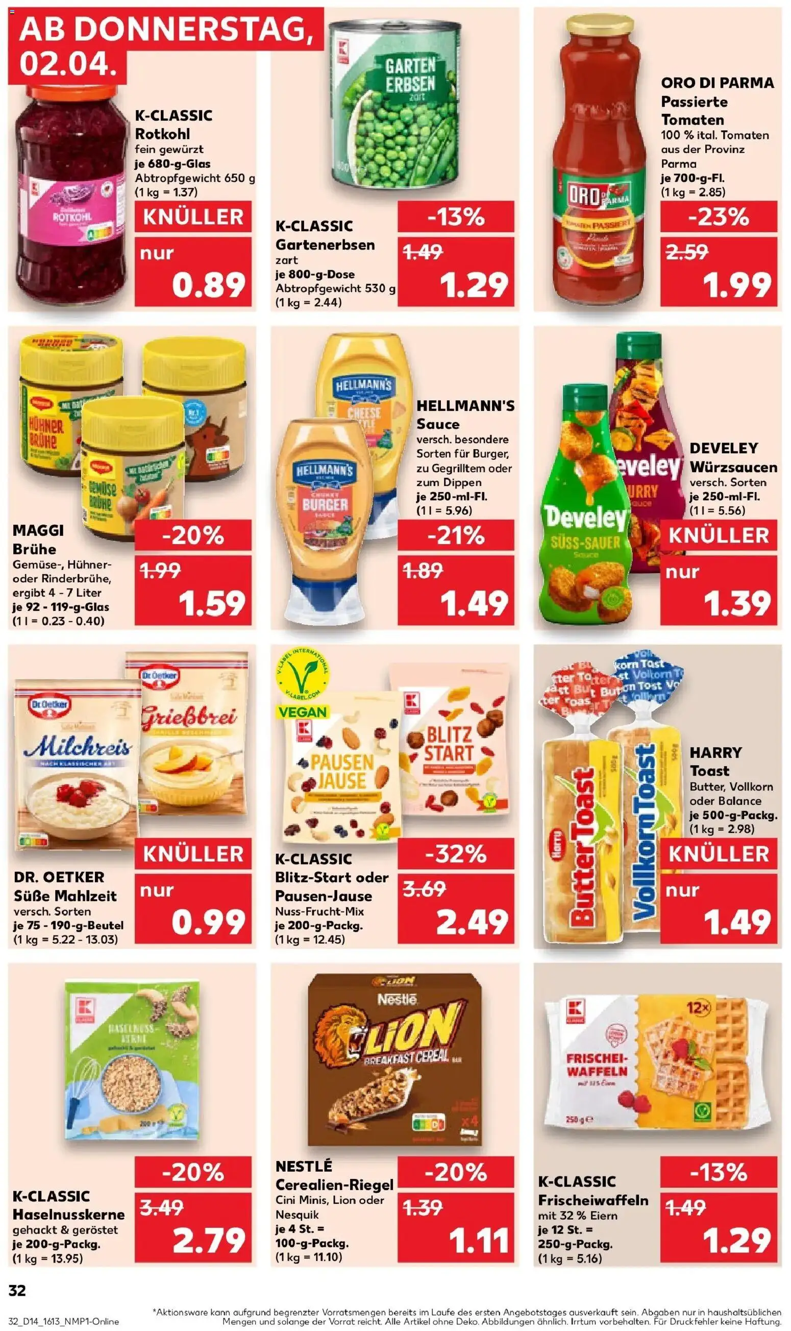 Kaufland Prospekt Hannover	 – gültig ab 30.03.2026 | Seite: 44 | Produkte: Maggi, Burger, Tomaten, Waffeln