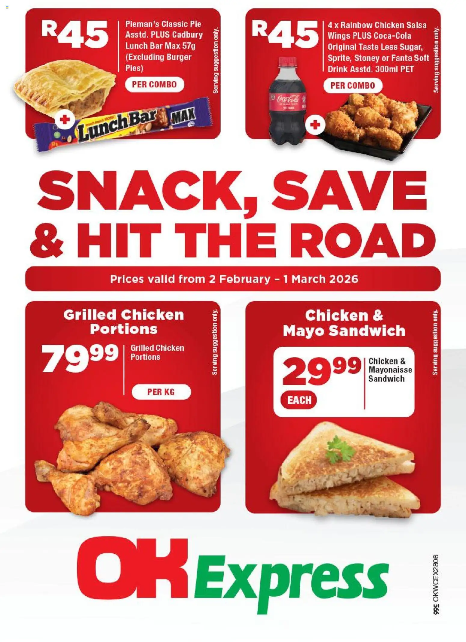 New OK Foods catalogue – valid from 02.02.2026 | Page: 1 | Products: Chicken, Fanta, Stoney