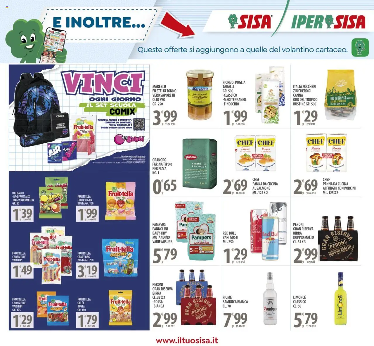 Volantino SISA del 12.09.2025 | Pagina: 17 | Prodotti: Birra, Farina, Funghi, Red Bull