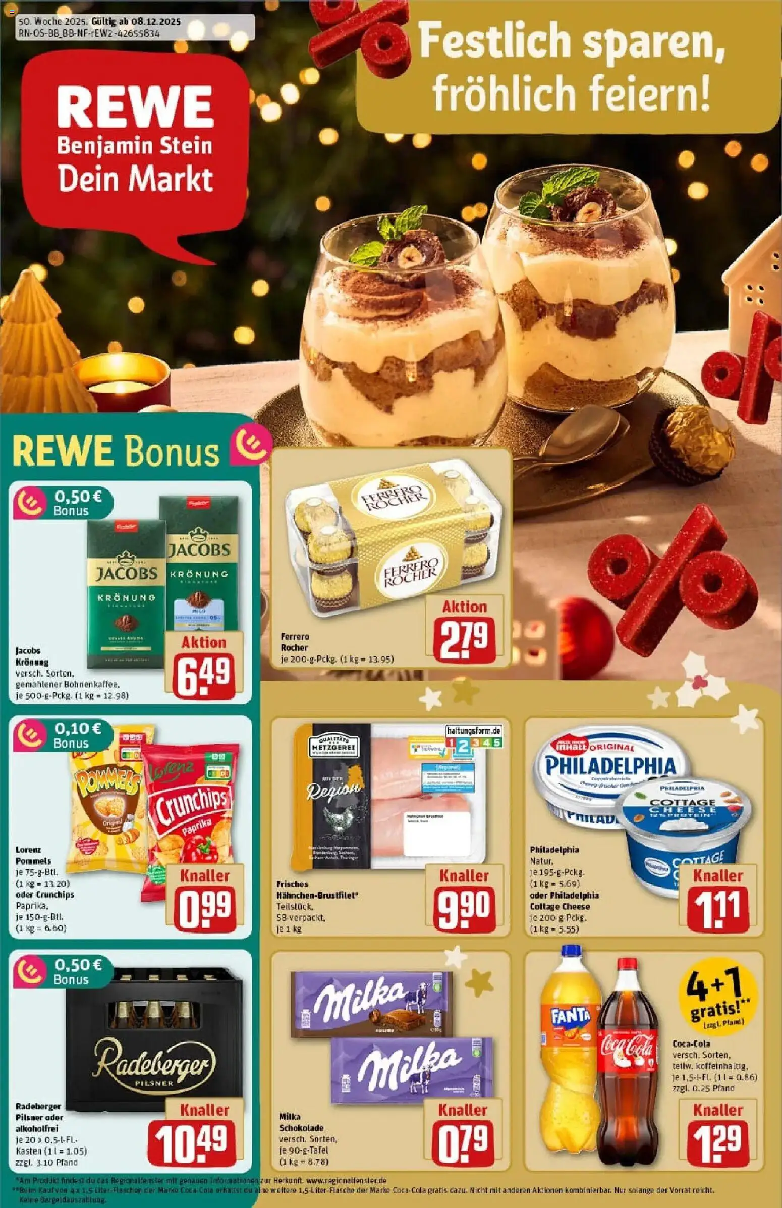 Rewe prospekt Am Mellensee / Sperenberg	 – gültig ab 07.12.2025 | Seite: 1 | Produkte: Coca cola, Ferrero rocher, Milka schokolade, Radeberger pilsner