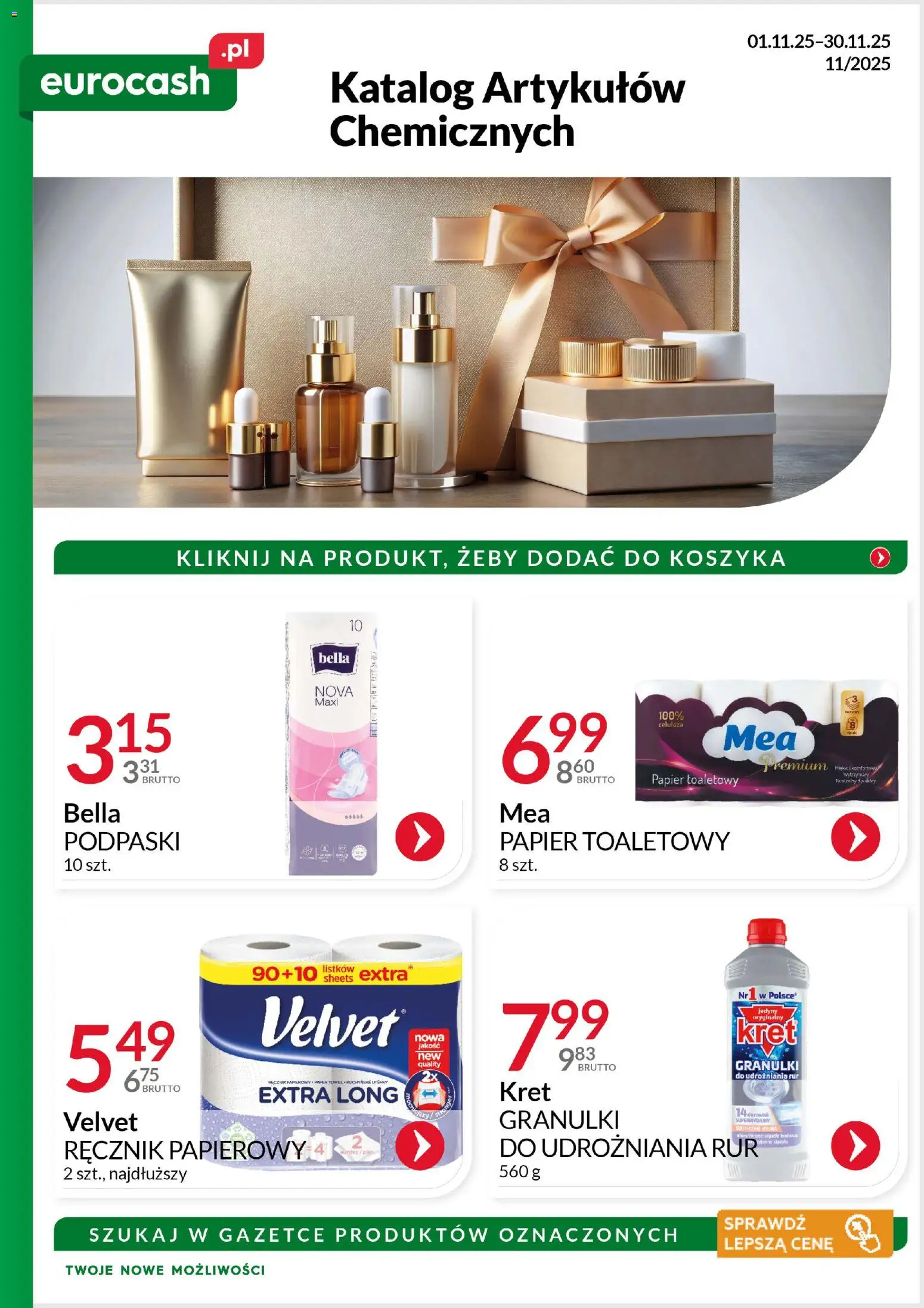 Eurocash Gazetka - Katalog Artykułów Chemicznych od 01.11.2025 | Strona: 1