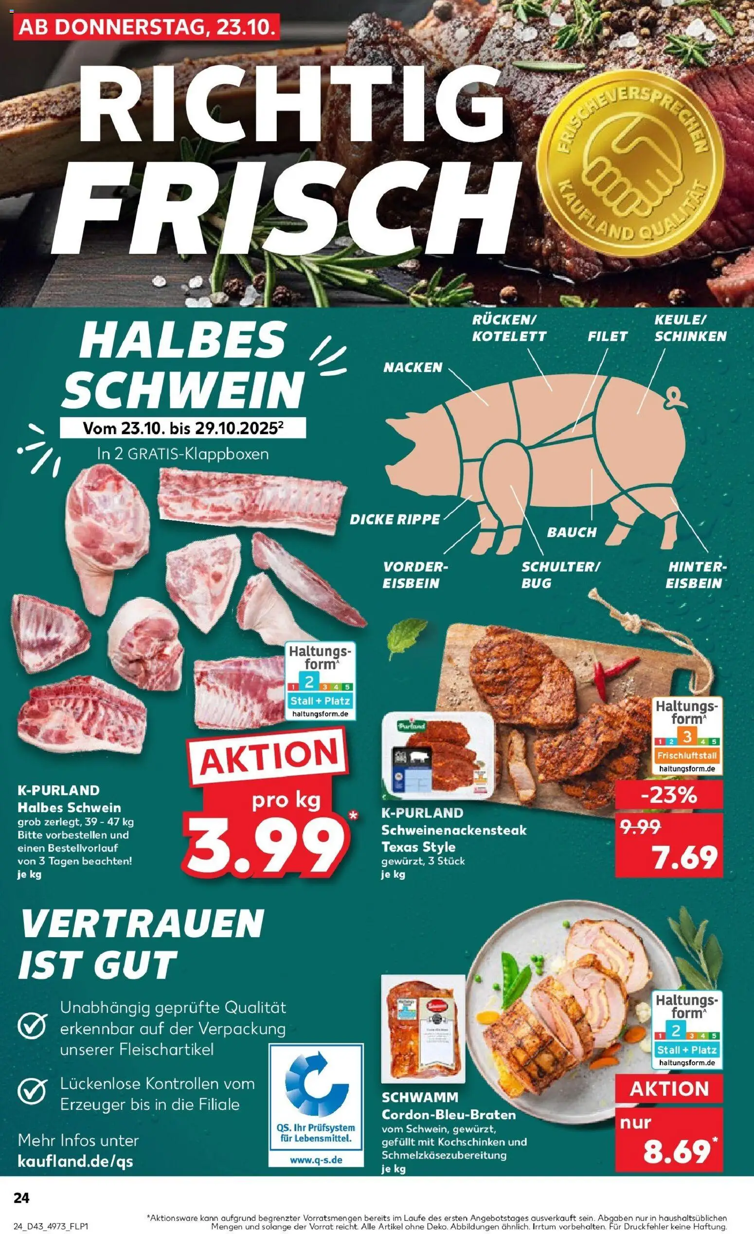 Kaufland prospekt Detmold	 – gültig ab 27.10.2025 | Seite: 24 | Produkte: Schinken, Steak