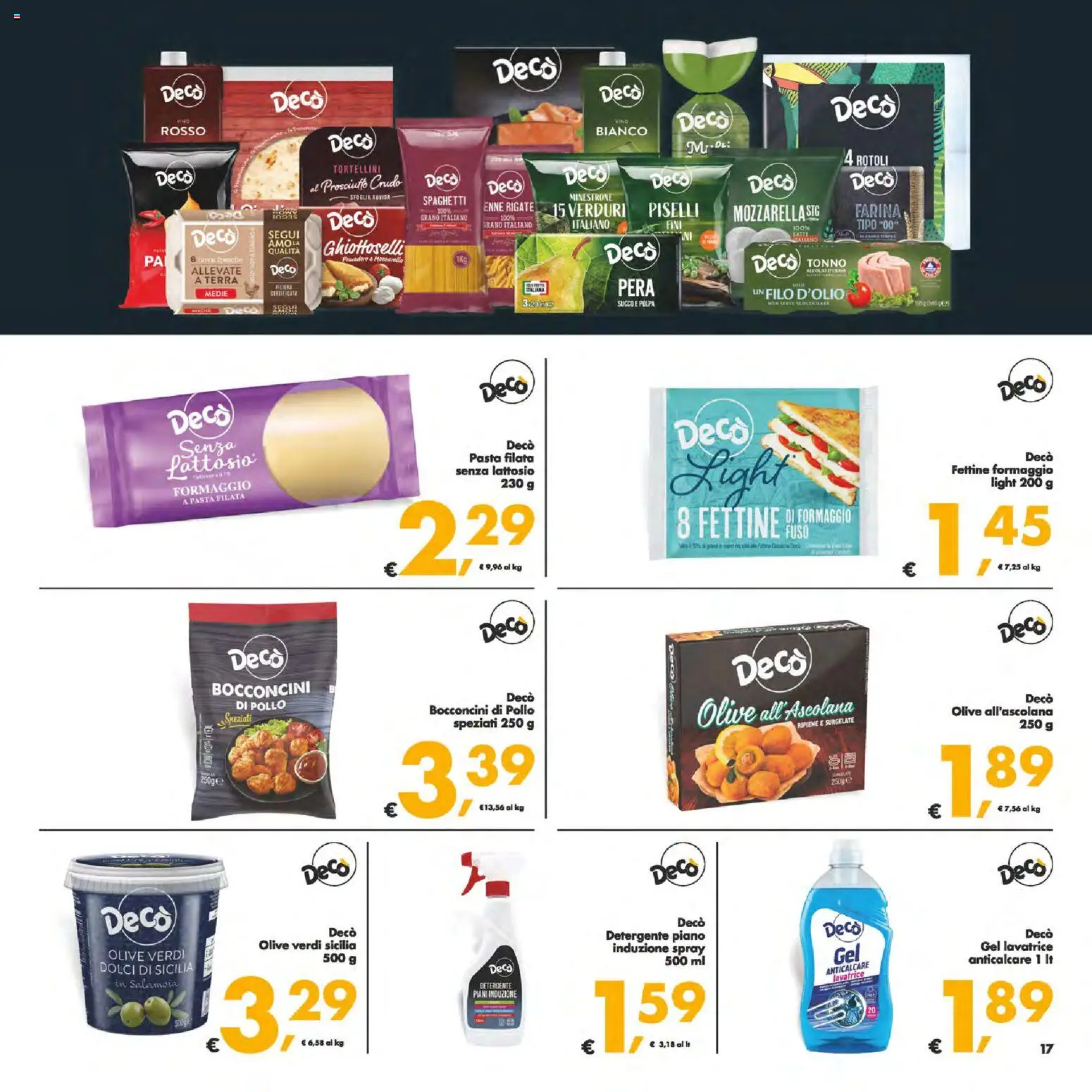 Volantino Decò del 25.11.2025 | Pagina: 17 | Prodotti: Minestrone, Uova, Pollo, Anticalcare