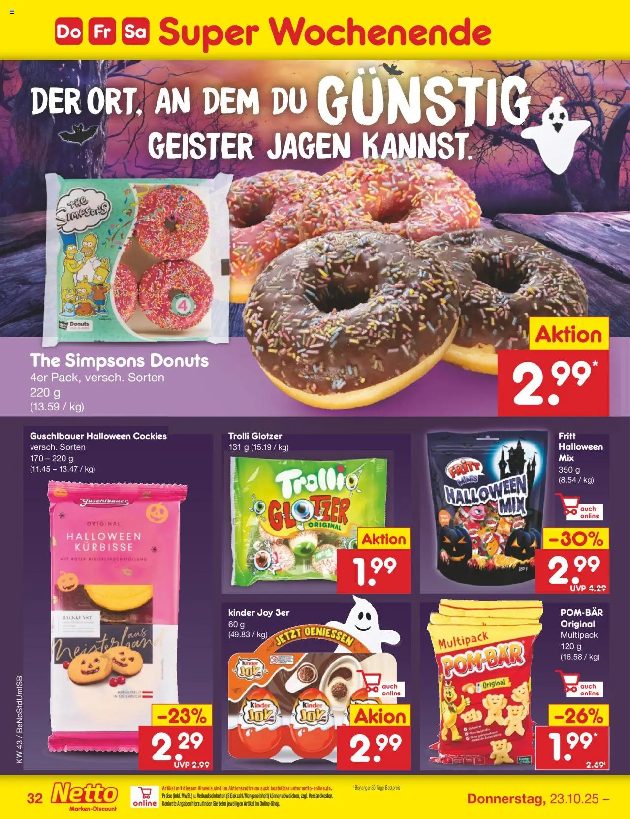 Netto Marken-Discount Prospekt 	 – gültig ab 20.10.2025 | Seite: 46 | Produkte: Kinder joy, Donuts