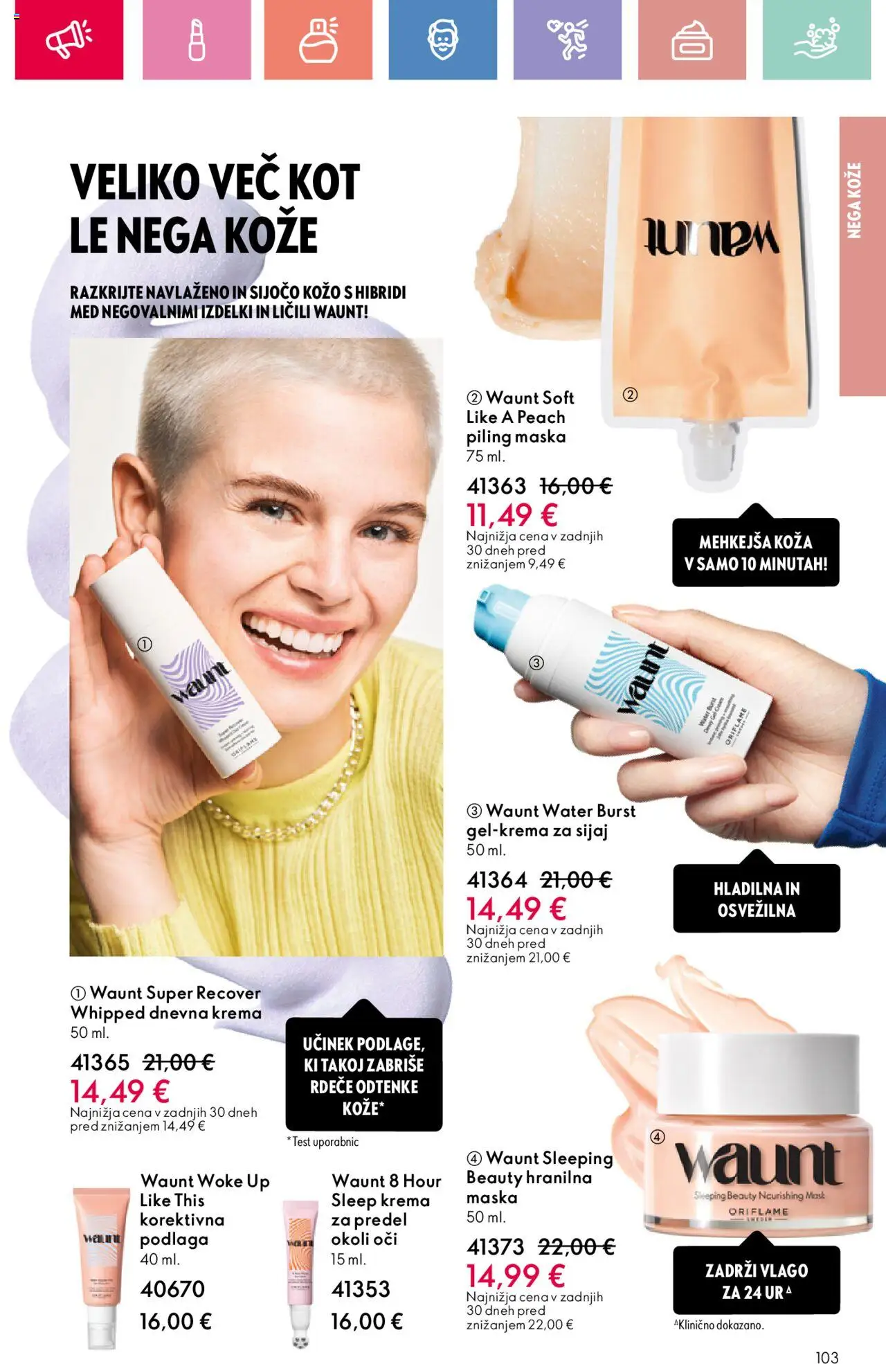 Oriflame katalog 11 │ velja od 03.08.2025 | Stran: 103 | Izdelki: Ura, Krema, Maska, Piling