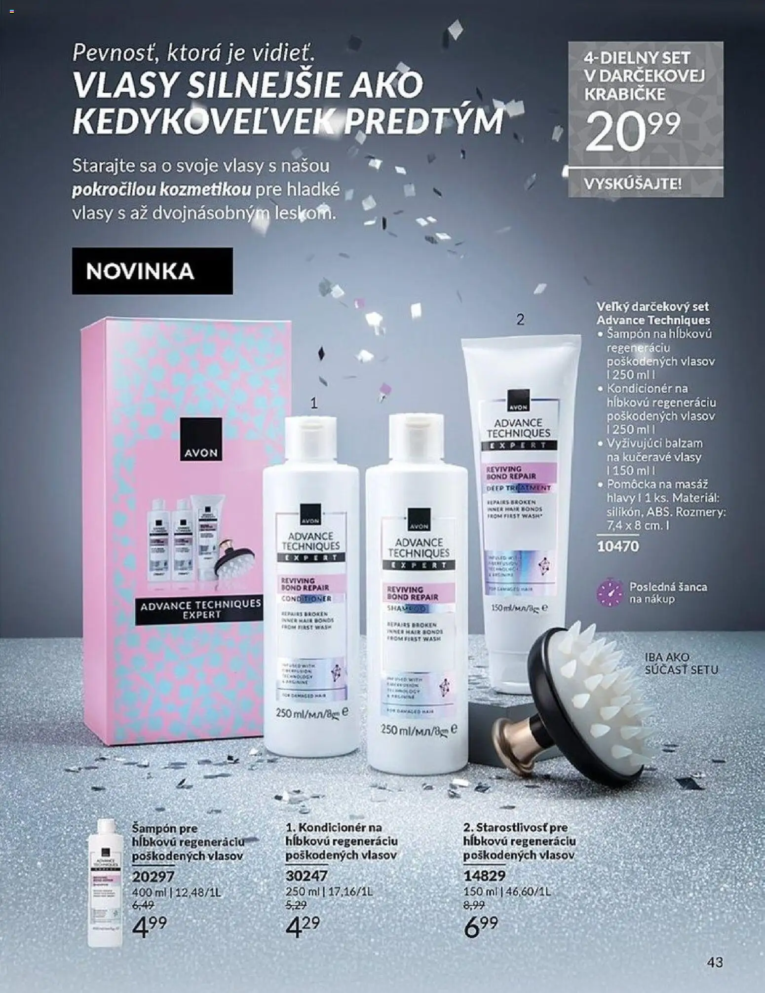 Nové Avon akcie – leták je platný od 01.12.2025 | Strana: 43 | Produkty: Šampón, Kondicionér