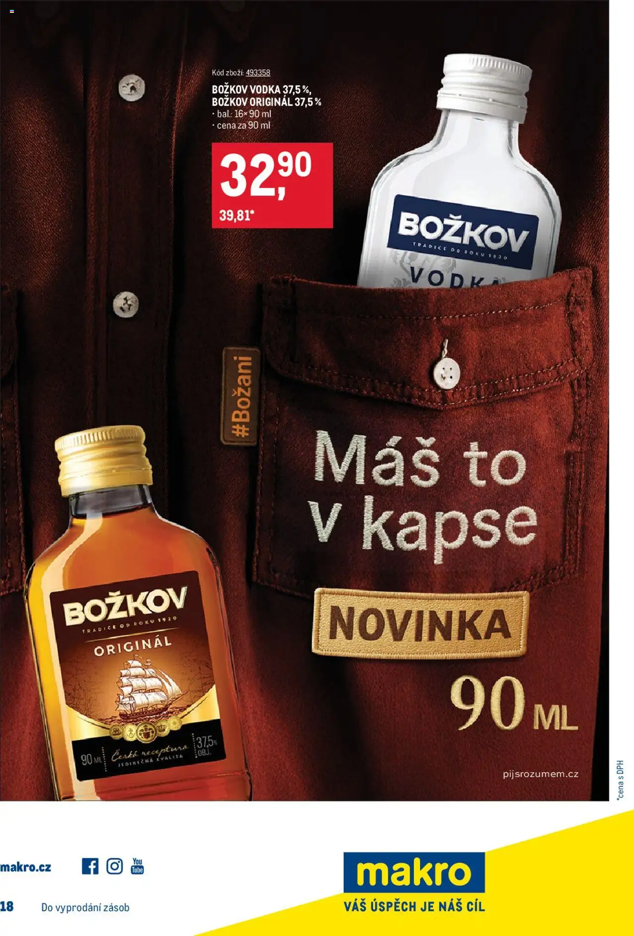 Makro leták - Maloobchod od 13.08.2025 | Strana: 17 | Produkty: Vodka, Božkov, Božkov originál