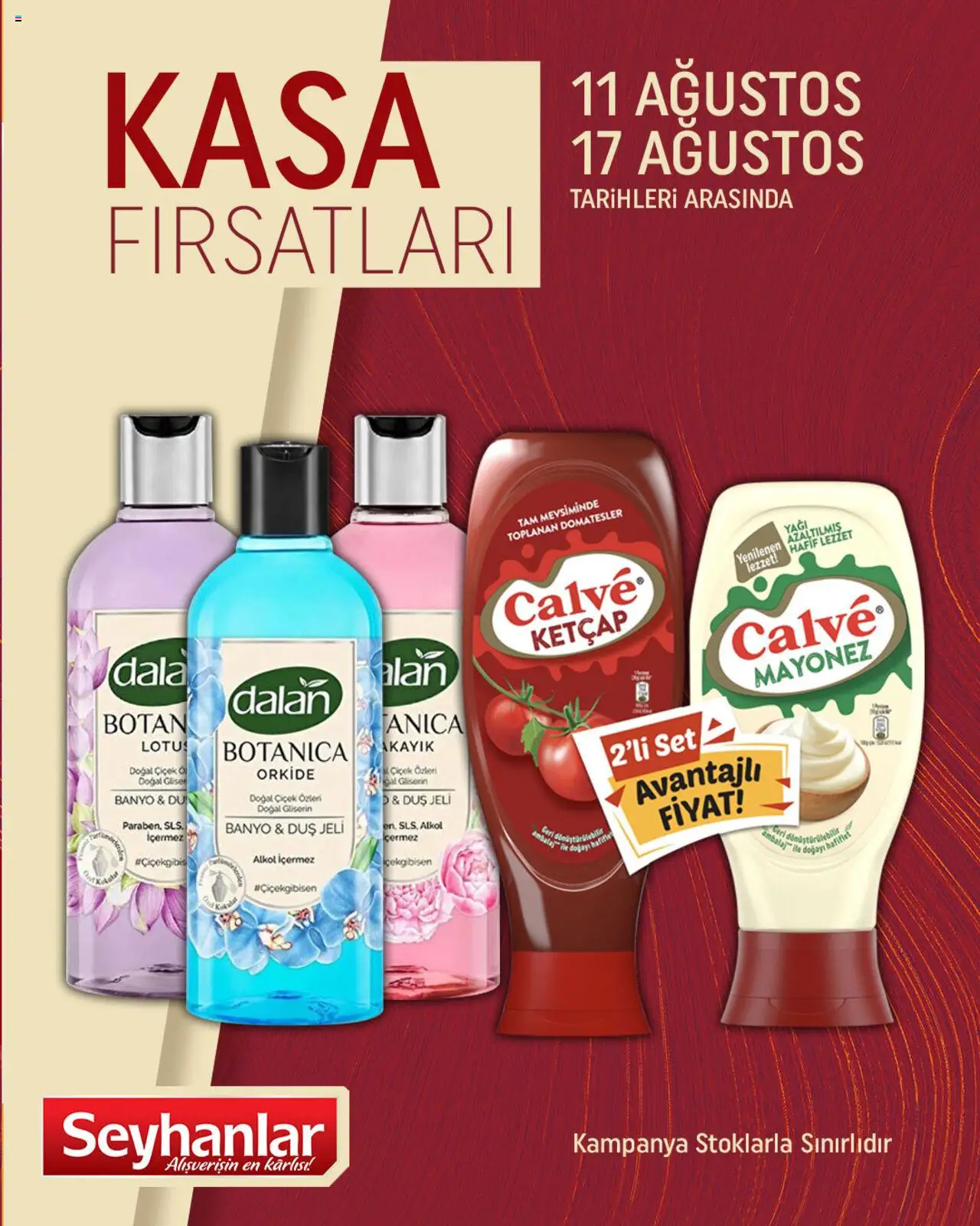 Seyhanlar Market Katalog - 11.08.2025 tarihinden itibaren geçerlidir | Sayfa: 2 | Ürünler: Duş, Duş jeli, Ketçap, Kasa