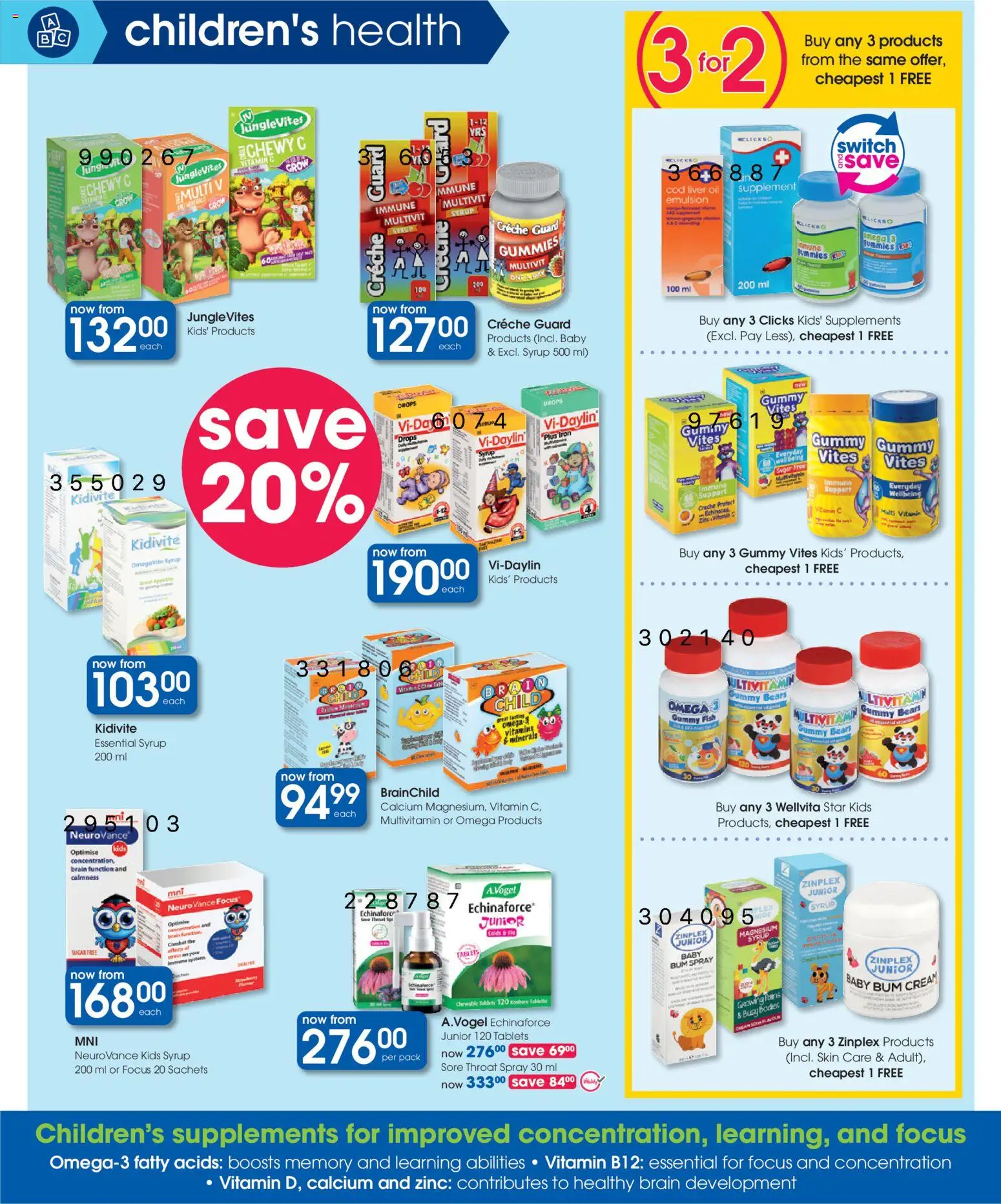 New Clicks catalogue – valid from 23.10.2025 | Page: 14 | Products: Iron, Switch, Sugar, Supplements