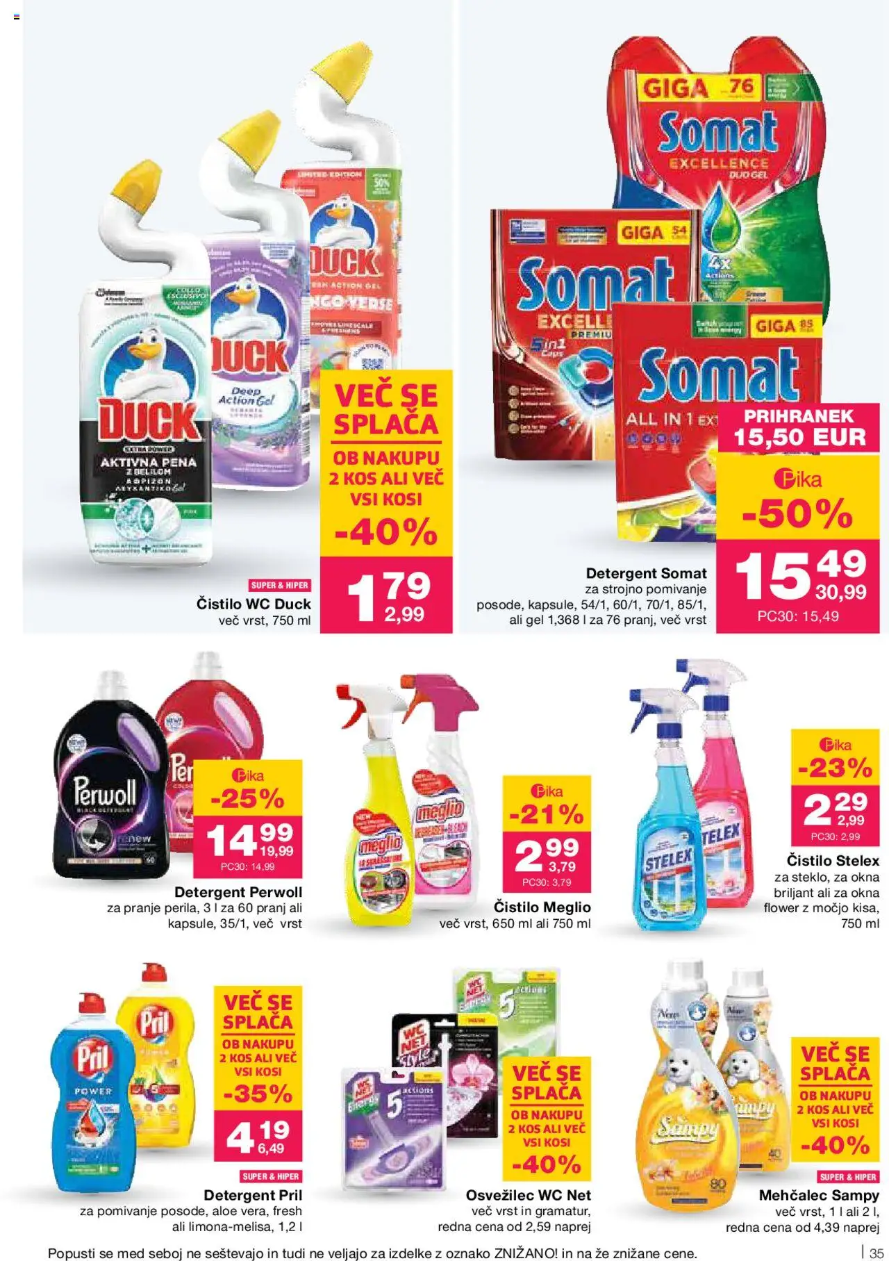Mercator katalog │ velja od 21.08.2025 | Stran: 37 | Izdelki: Mehčalec, Kos, Detergent