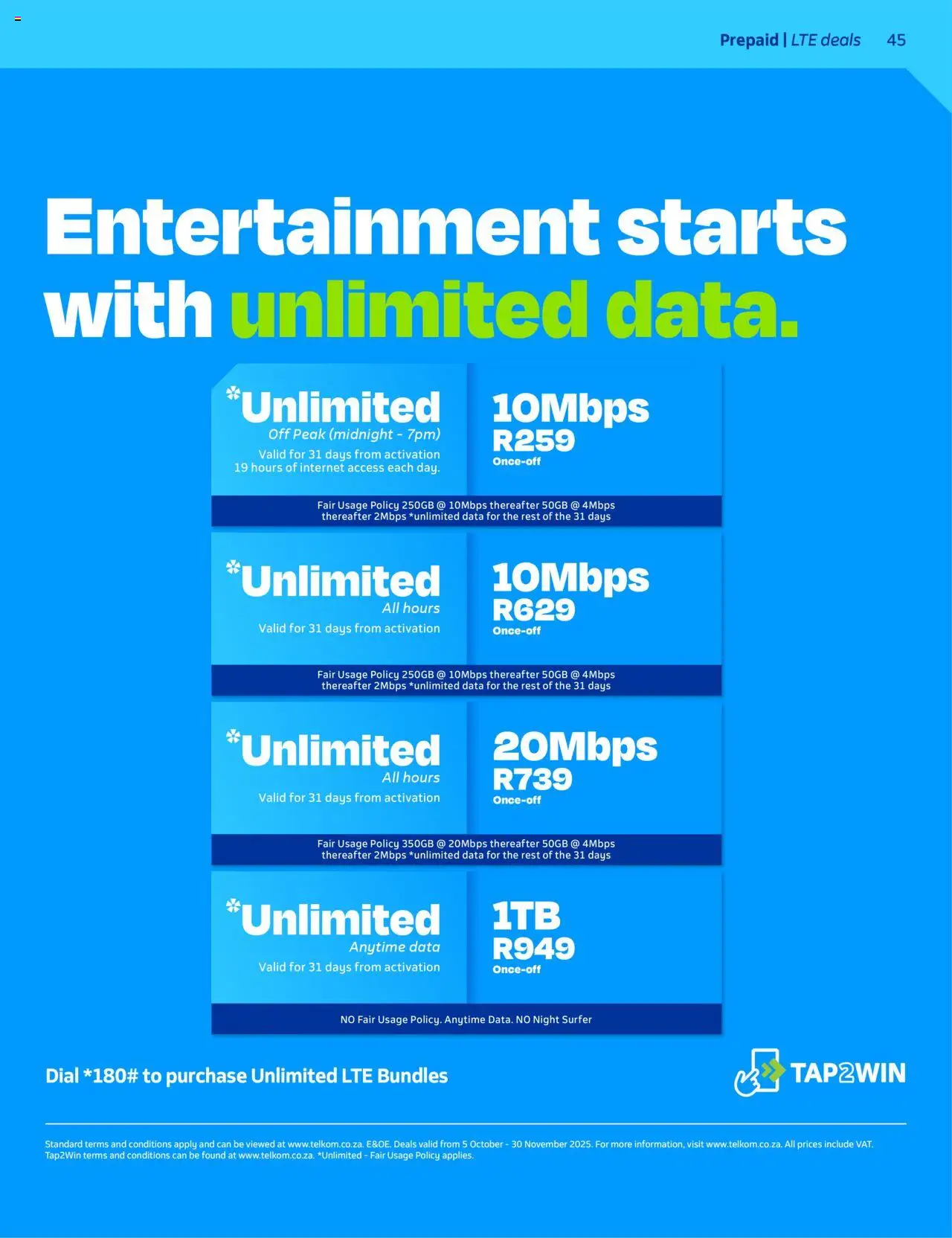 New Telkom catalogue – valid from 05.10.2025 | Page: 43 | Products: Data