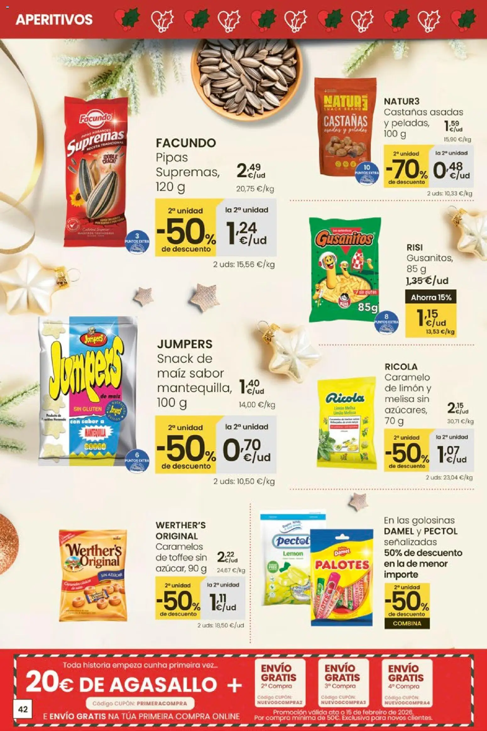 Eroski - Nadal │ válido desde el 18.12.2025 | Página: 42 | Productos: Golosinas