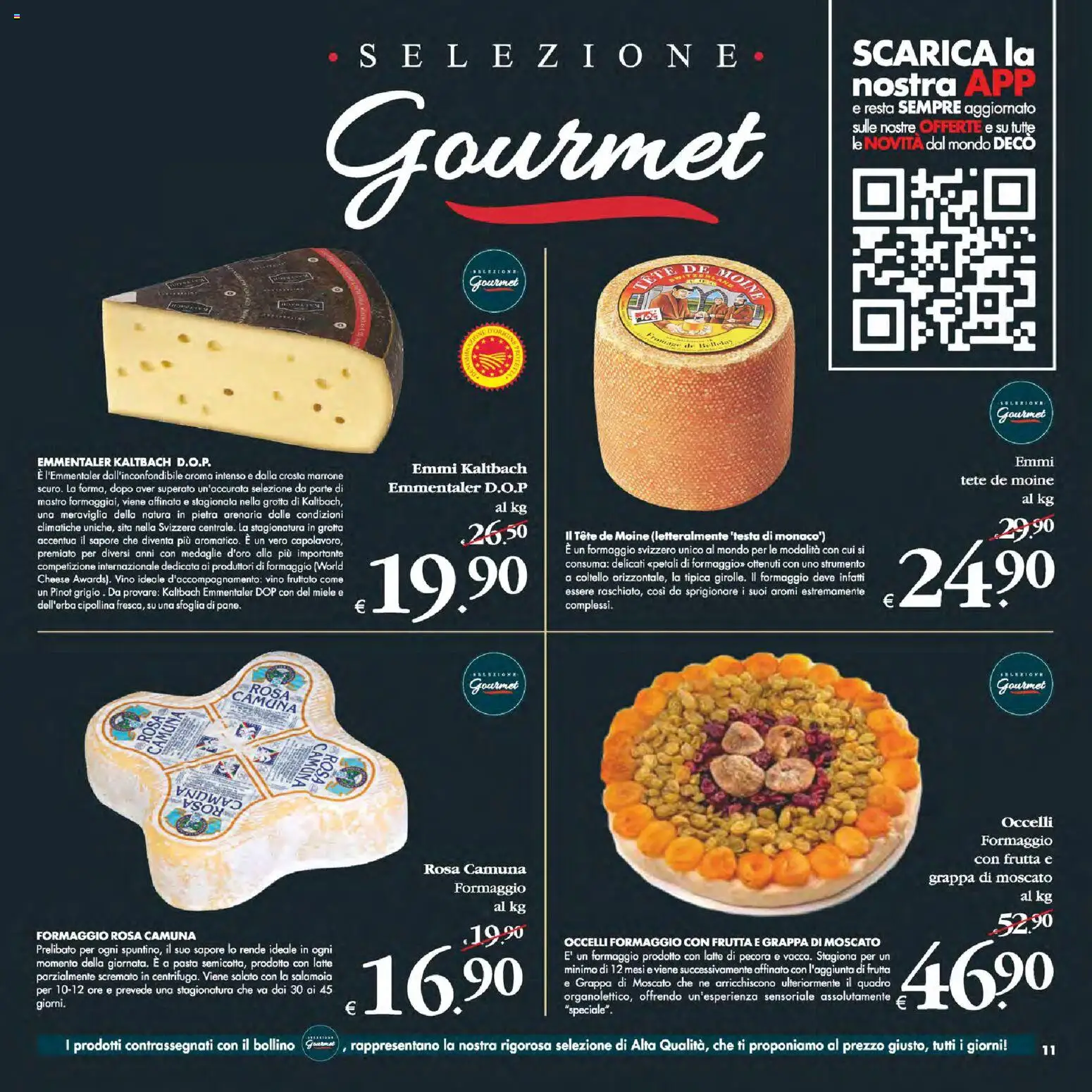 Volantino Decò del 14.11.2025 | Pagina: 11 | Prodotti: Formaggio, Pasta, Miele, Grappa