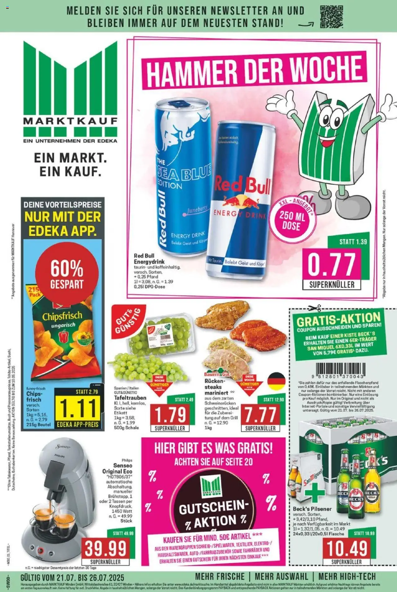 Marktkauf Prospekt 	 - gültig ab dem 21.07.2025 | Seite: 1