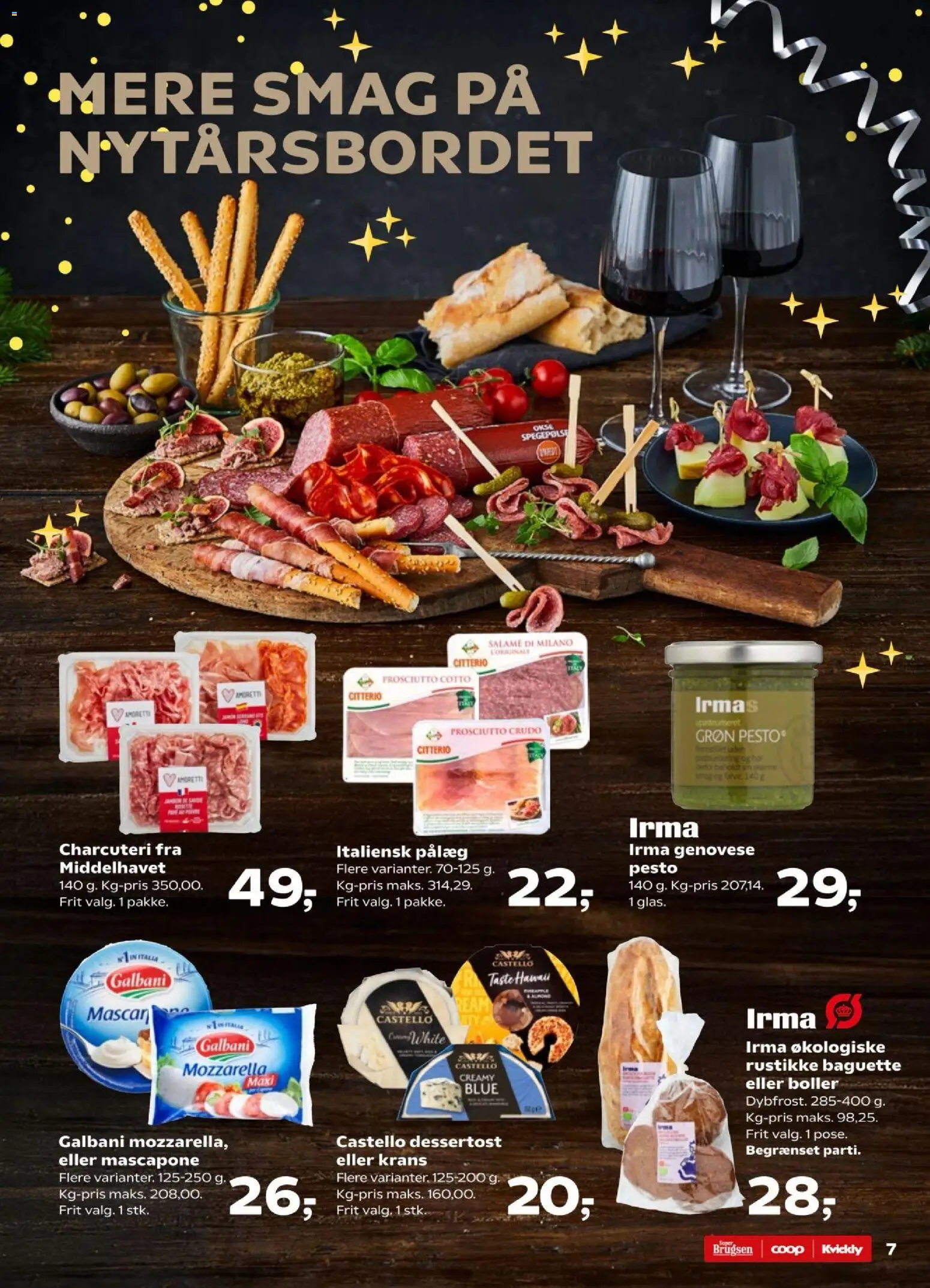 Super Brugsen tilbudsavis – gyldig fra 26.12.2025 | Side: 9 | Produkter: Pålæg, Spegepølse, Pesto, Mozzarella