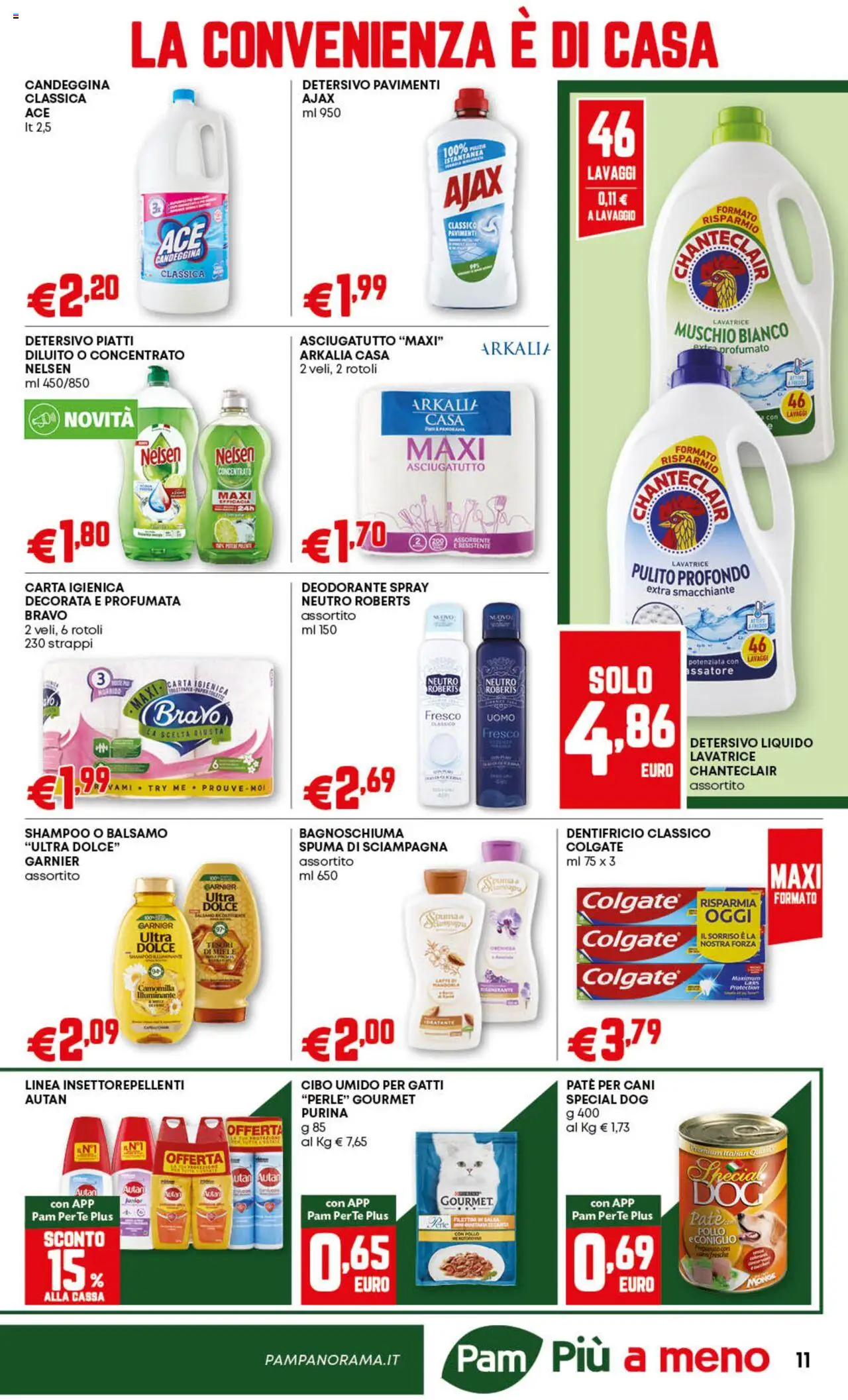 Volantino PAM del 07.08.2025 | Pagina: 11 | Prodotti: Shampoo, Paté, Bagnoschiuma, Tè