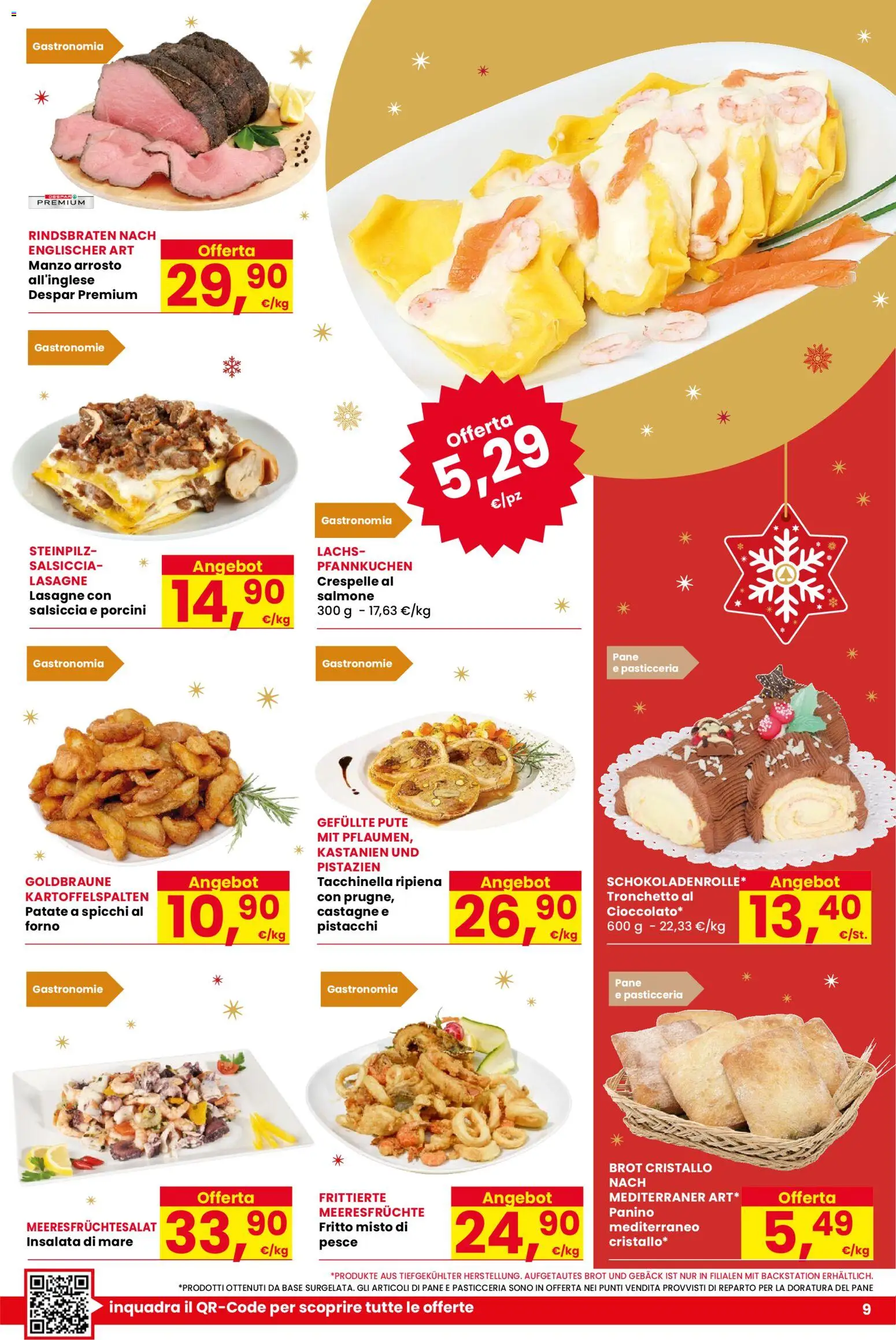 Volantino Despar del 18.12.2025 | Pagina: 9 | Prodotti: Pane, Pesce, Pistacchi, Forno