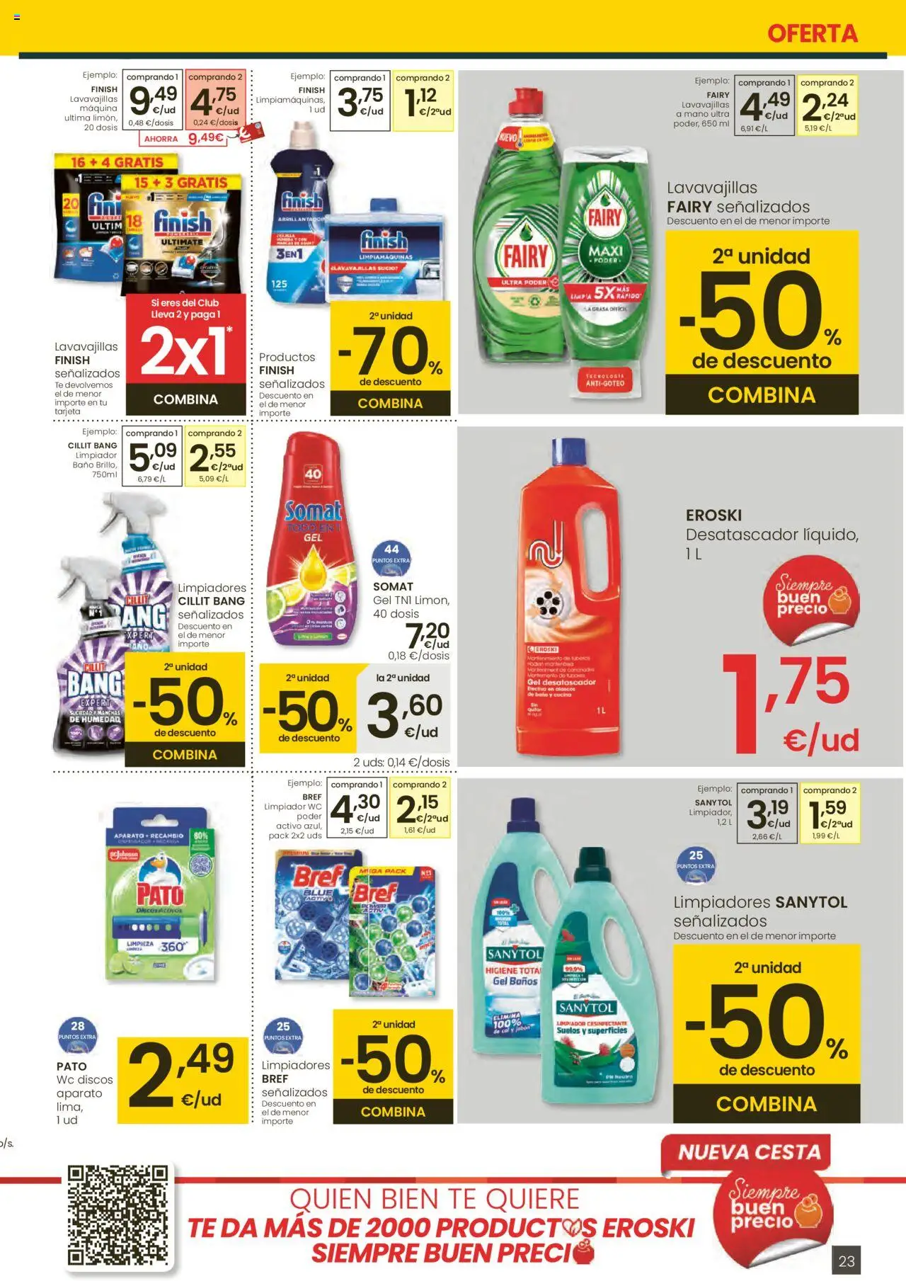 Eroski - Para conquistarte Mercat │ válido desde el 12.06.2025 | Página: 23 | Productos: Jabón, Té, Baño, Cesta