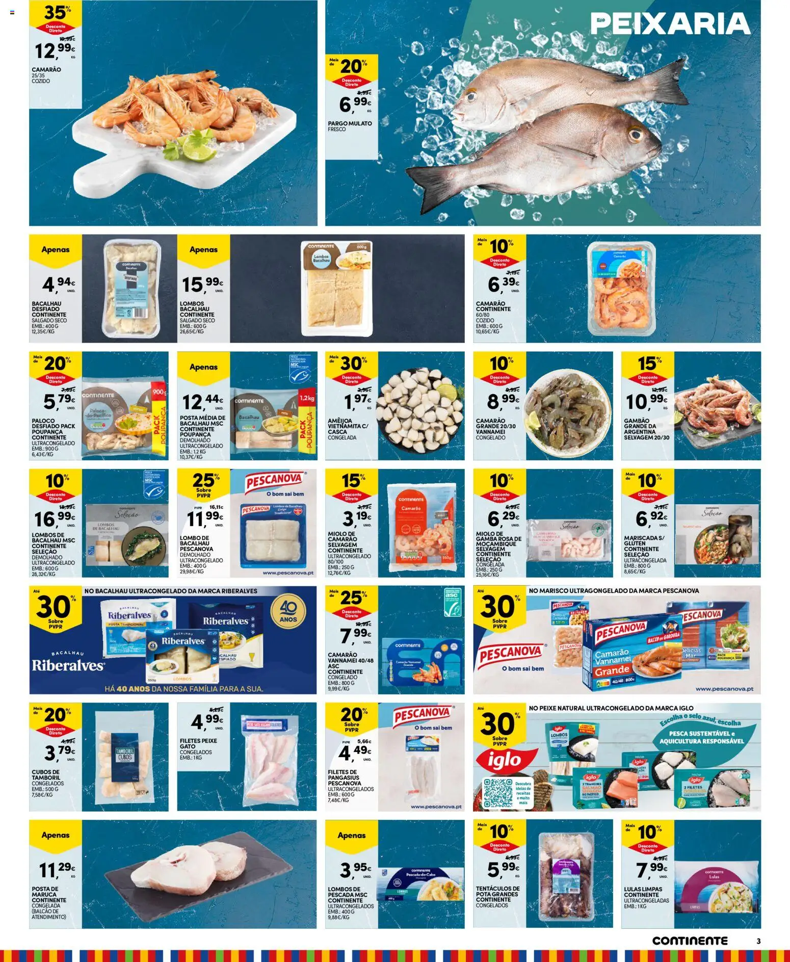 Continente Madeira │ válido de 04.11.2025 | Página: 3 | Produtos: Cabo, Camarão, Lombo, Peixe