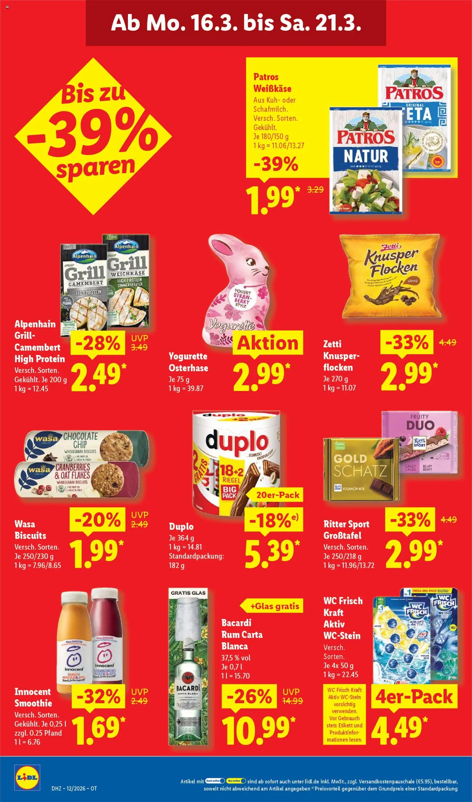 Lidl Prospekt Grimma – gültig ab 16.03.2026 | Seite: 32 | Produkte: Grill, Rum, Patros, Wc frisch