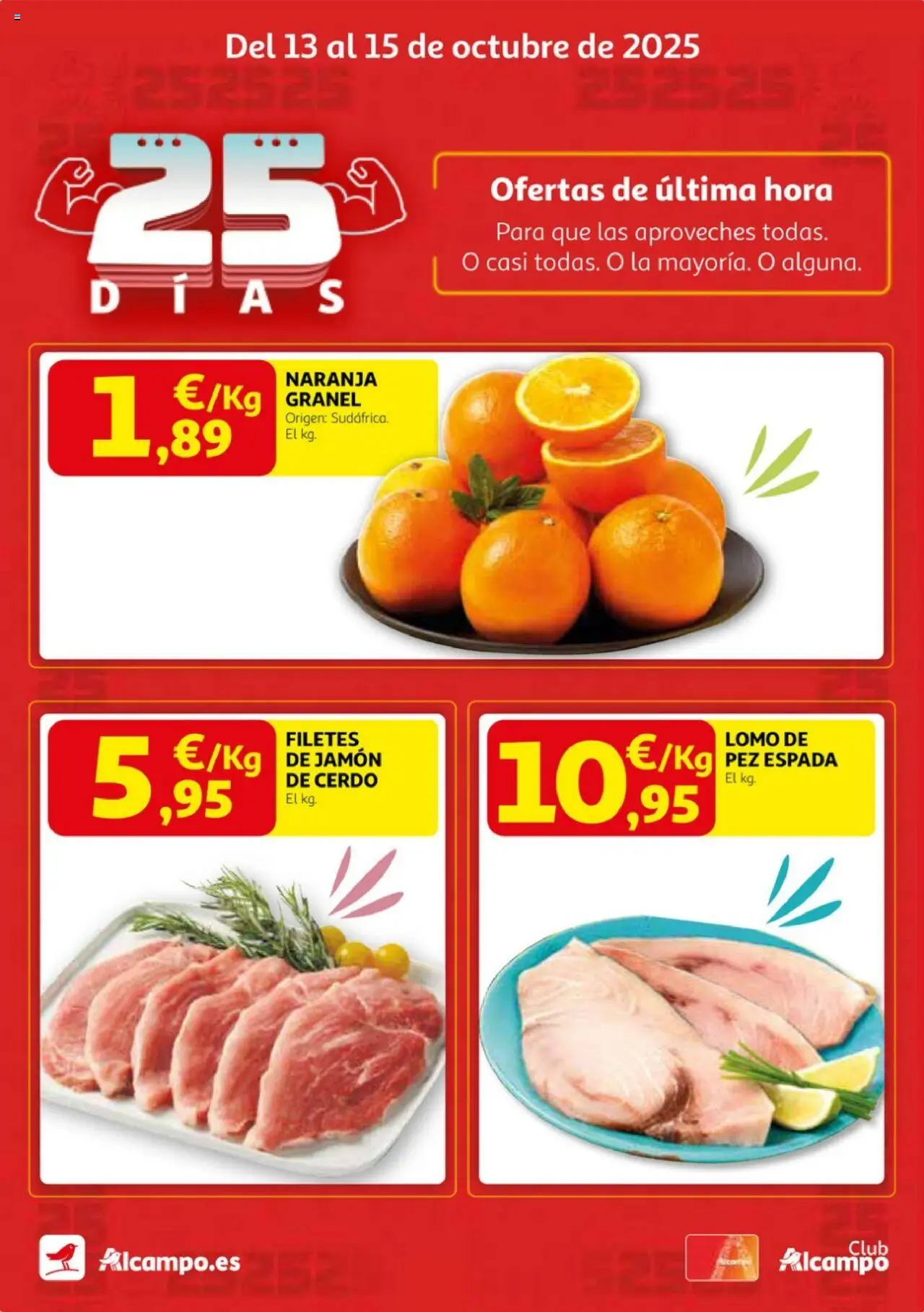 Alcampo - Pasamanos  │ válido desde el 13.10.2025 | Página: 1 | Productos: Jamón, Cerdo