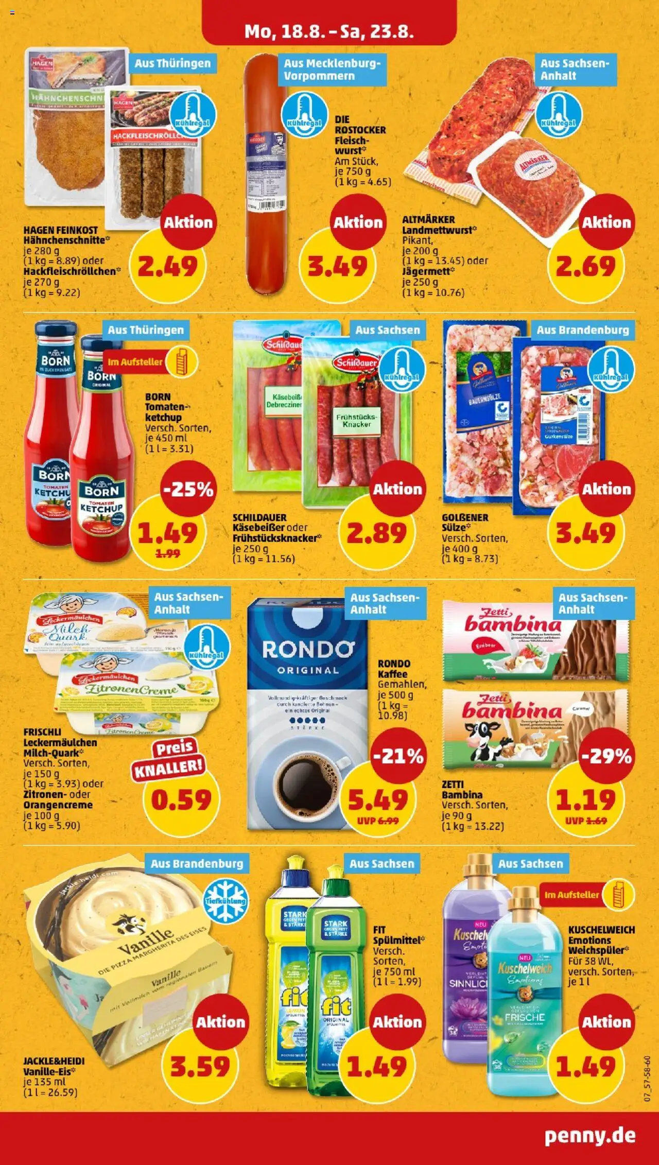 Penny - Sachsen-Anhalt - gültig ab dem 18.08.2025 | Seite: 7 | Produkte: Milch, Tomaten, Wurst, Zitronen