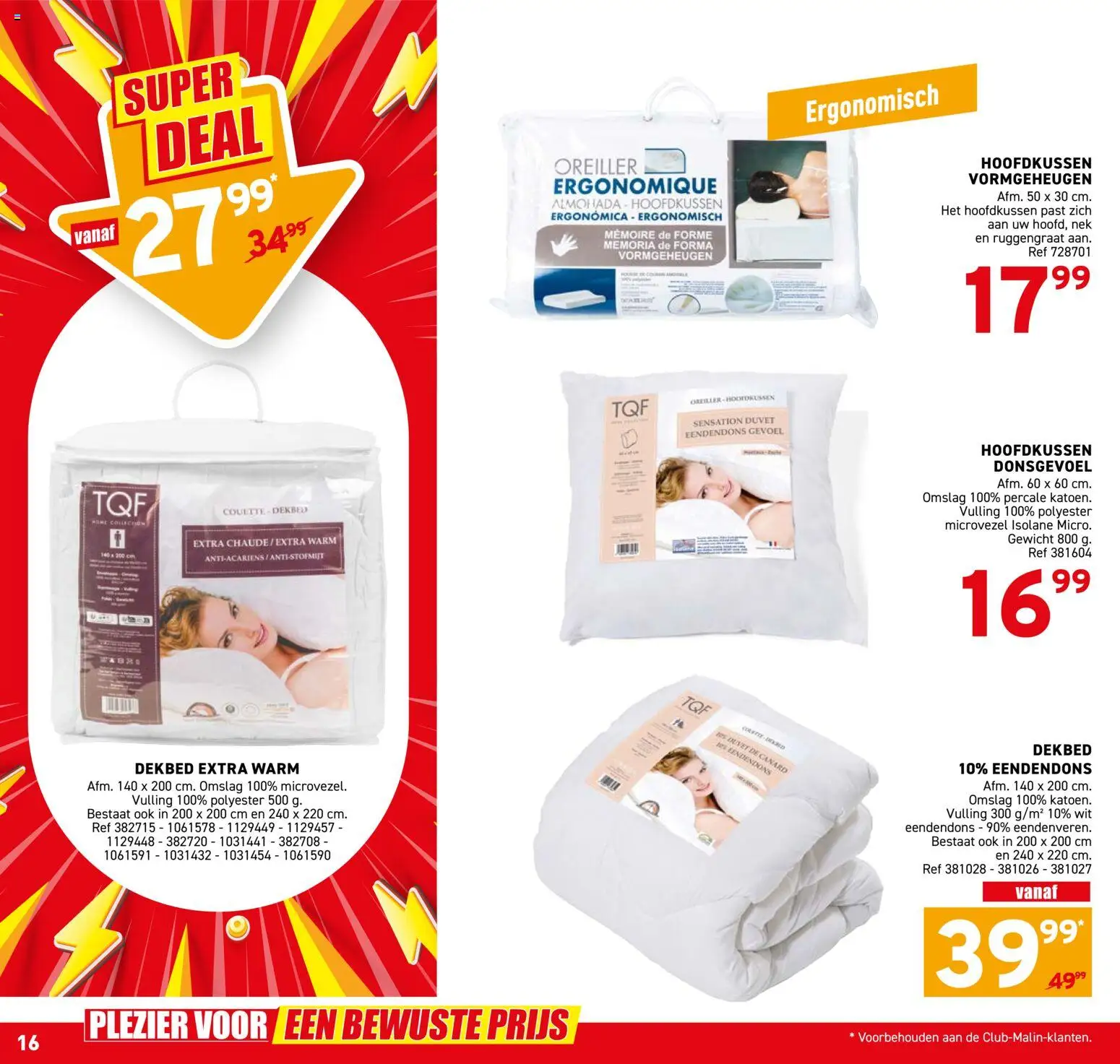 {H1} | Pagina: 16 | Producten: Gewicht, Dekbed