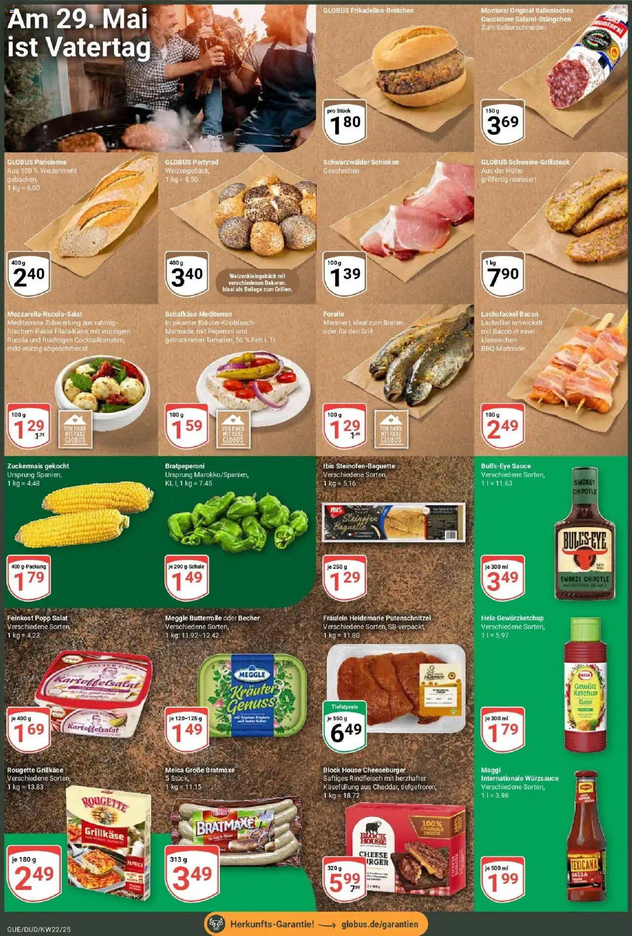 Globus prospekt Saarbrücken-Güdingen	 - gültig ab dem 25.05.2025 | Seite: 2 | Produkte: Maggi, Weizenmehl, Schinken, Meggle butter