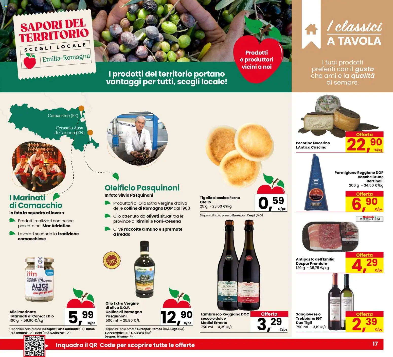 Volantino Despar del 08.01.2026 | Pagina: 17 | Prodotti: Olio, Olio extra vergine, Parmigiano, Pecorino