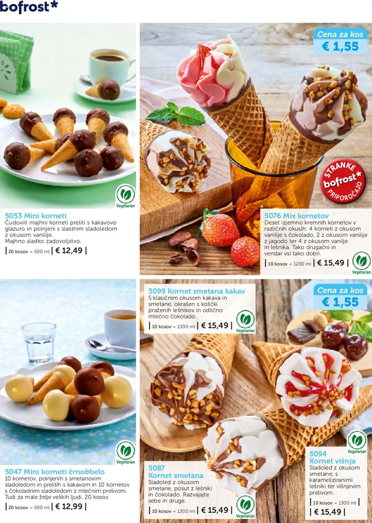 Bofrost katalog │ velja od 01.05.2025 | Stran: 8 | Izdelki: Kos, Smetana, Sladoled, Zelje