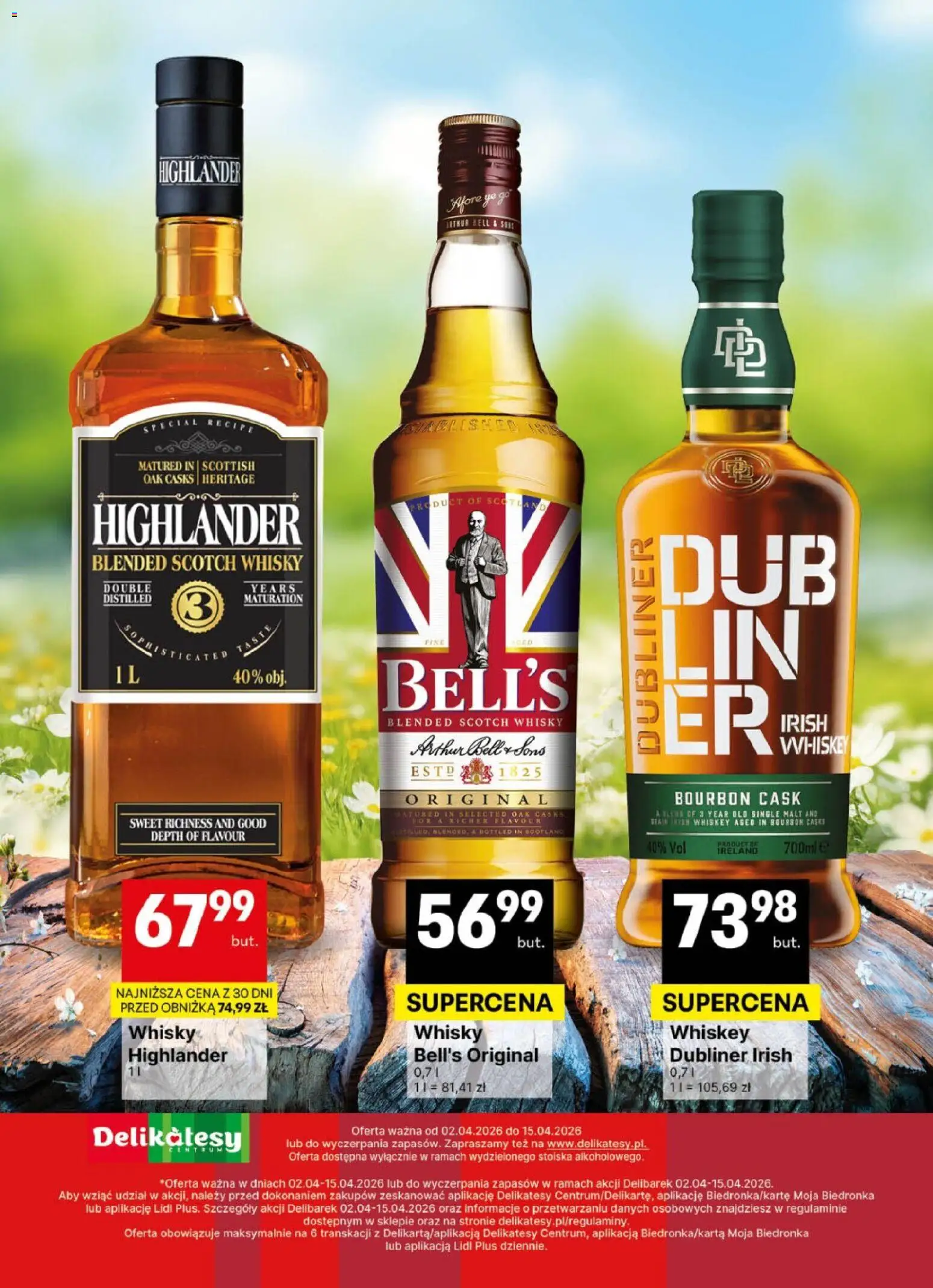 Delikatesy Centrum gazetka - DeliBarek od 02.04.2026 | Strona: 19 | Produkty: Bourbon, Bell, Delikatesy, Whisky