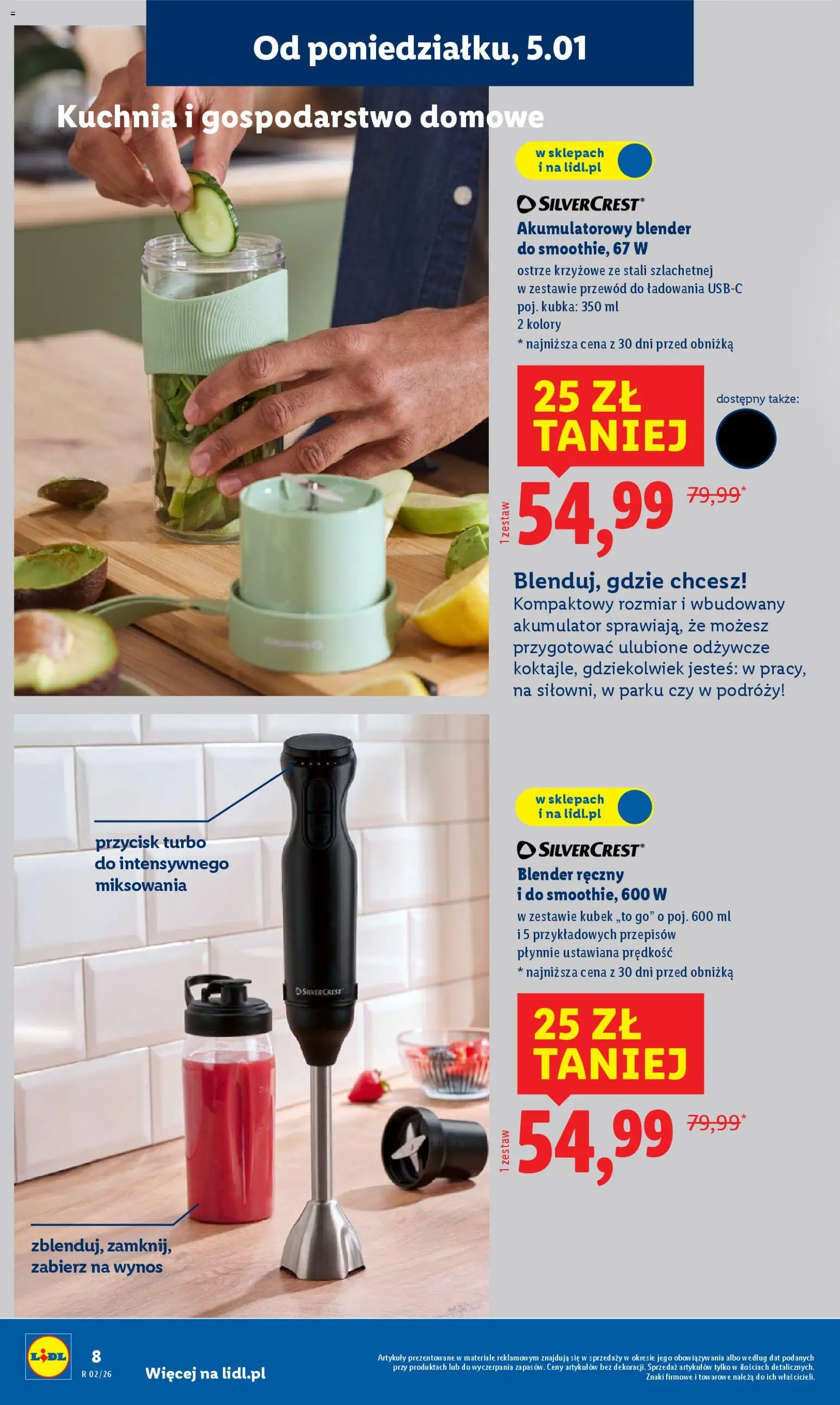 Lidl Katalog od 05.01.2026 | Strona: 10 | Produkty: Blender ręczny, Smoothie, Blender
