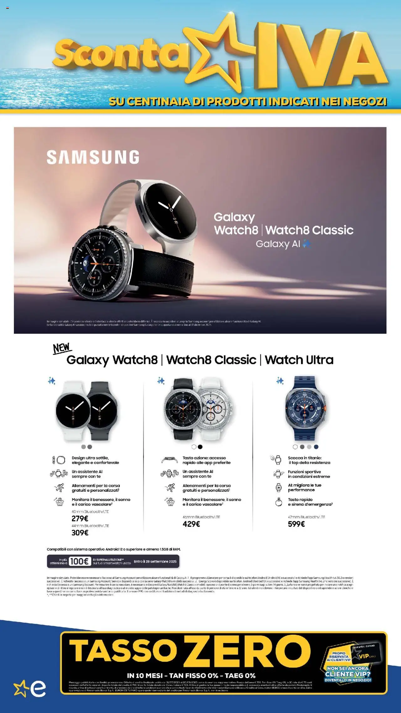 Volantino Euronics del 31.07.2025 | Pagina: 12 | Prodotti: Samsung Galaxy, Tè, Smartwatch, Samsung
