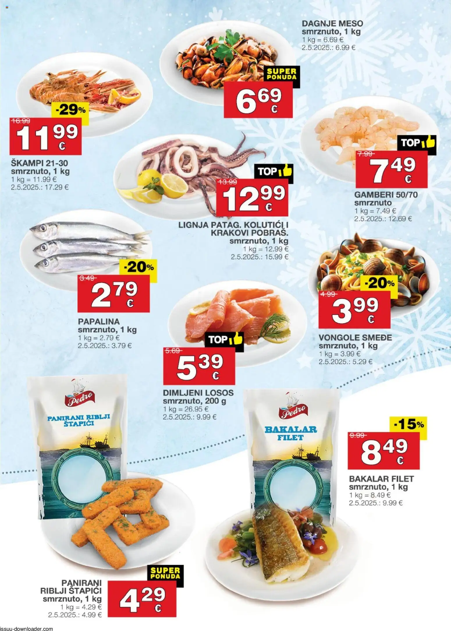 Stanić Diskont katalog | vrijedi od 30.10.2025 | Stranica: 5 | Proizvodi: Meso, Štapići, Bakalar, Dagnje