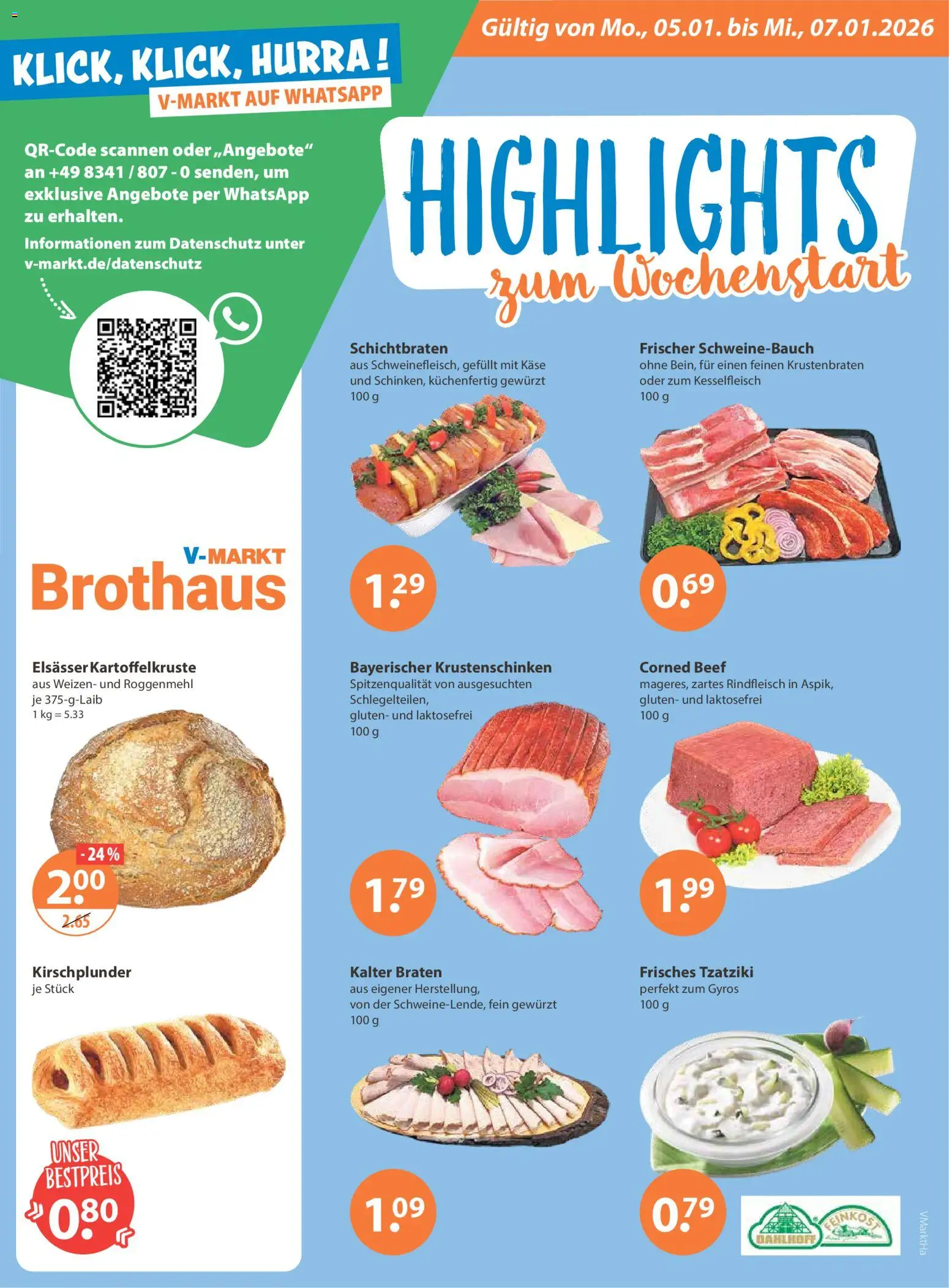 V-Markt - Hallertau / Oberpfalz – gültig ab 29.12.2025 | Seite: 26 | Produkte: Käse, Schweinebauch, Krustenbraten, Gyros