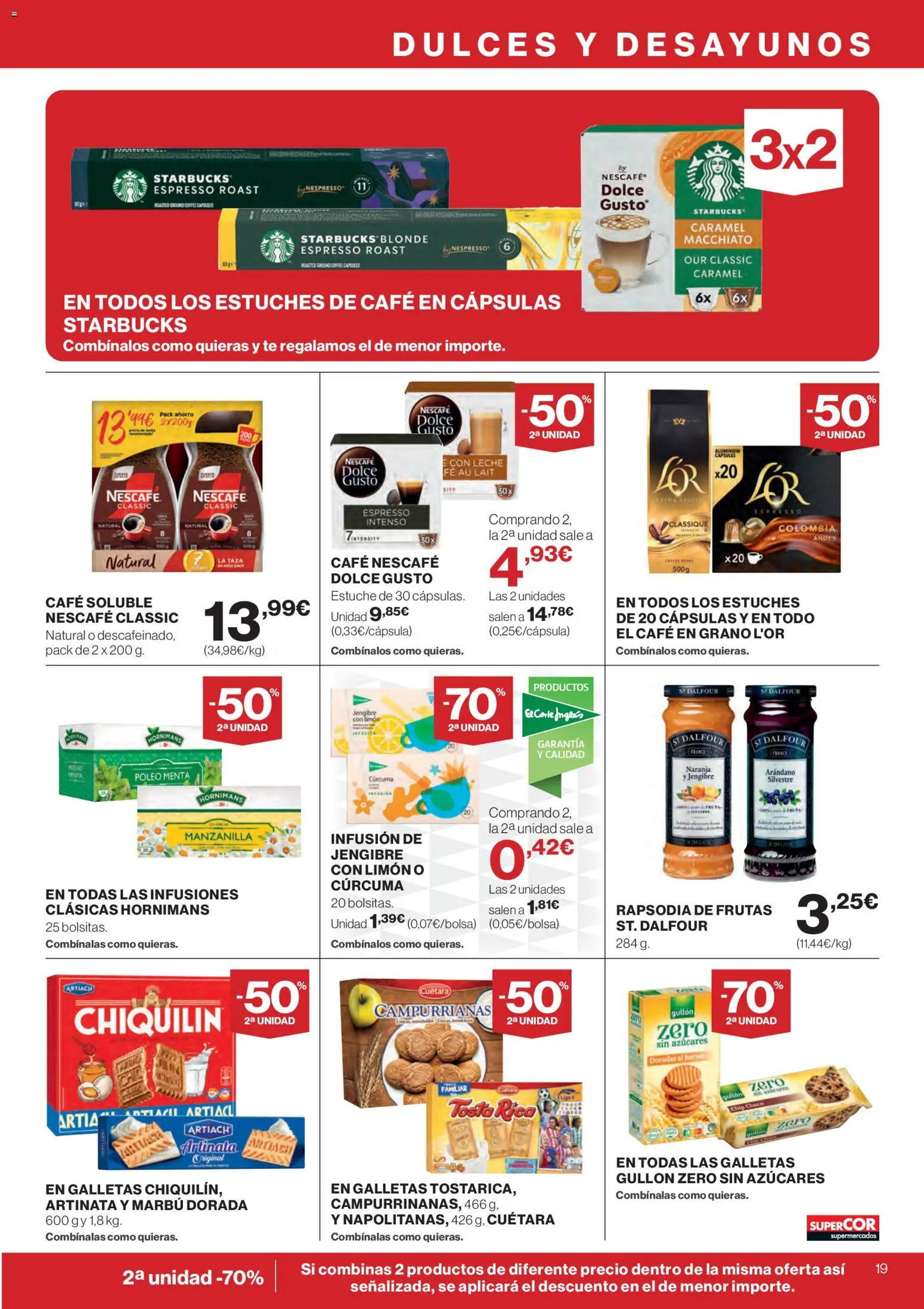 Supercor Canarias │ válido desde el 07.01.2026 | Página: 19 | Productos: Café, Té, Galletas, Café en cápsulas