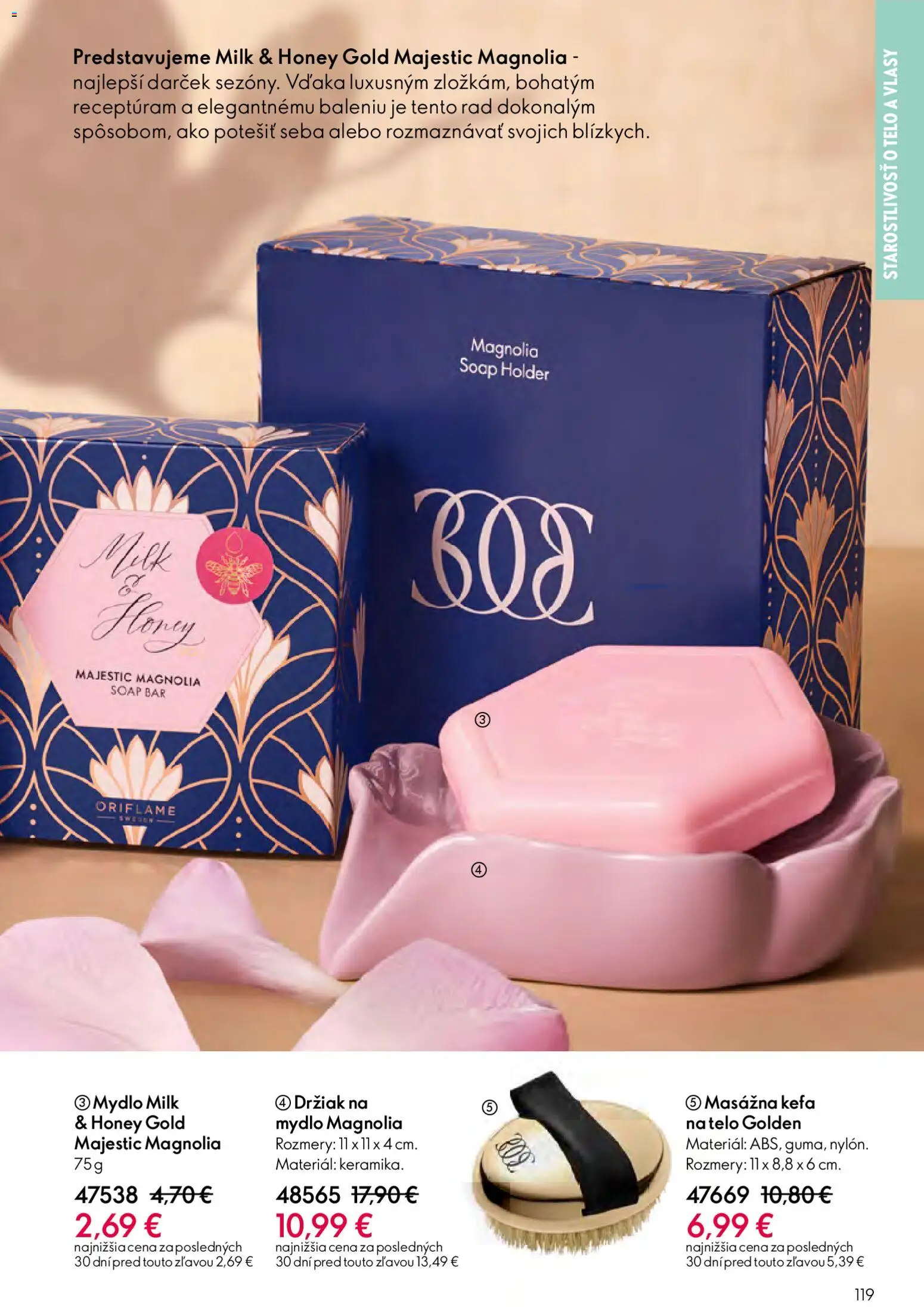 Nové Oriflame akcie – leták je platný od 25.03.2026 | Strana: 119 | Produkty: Kefa, Mydlo