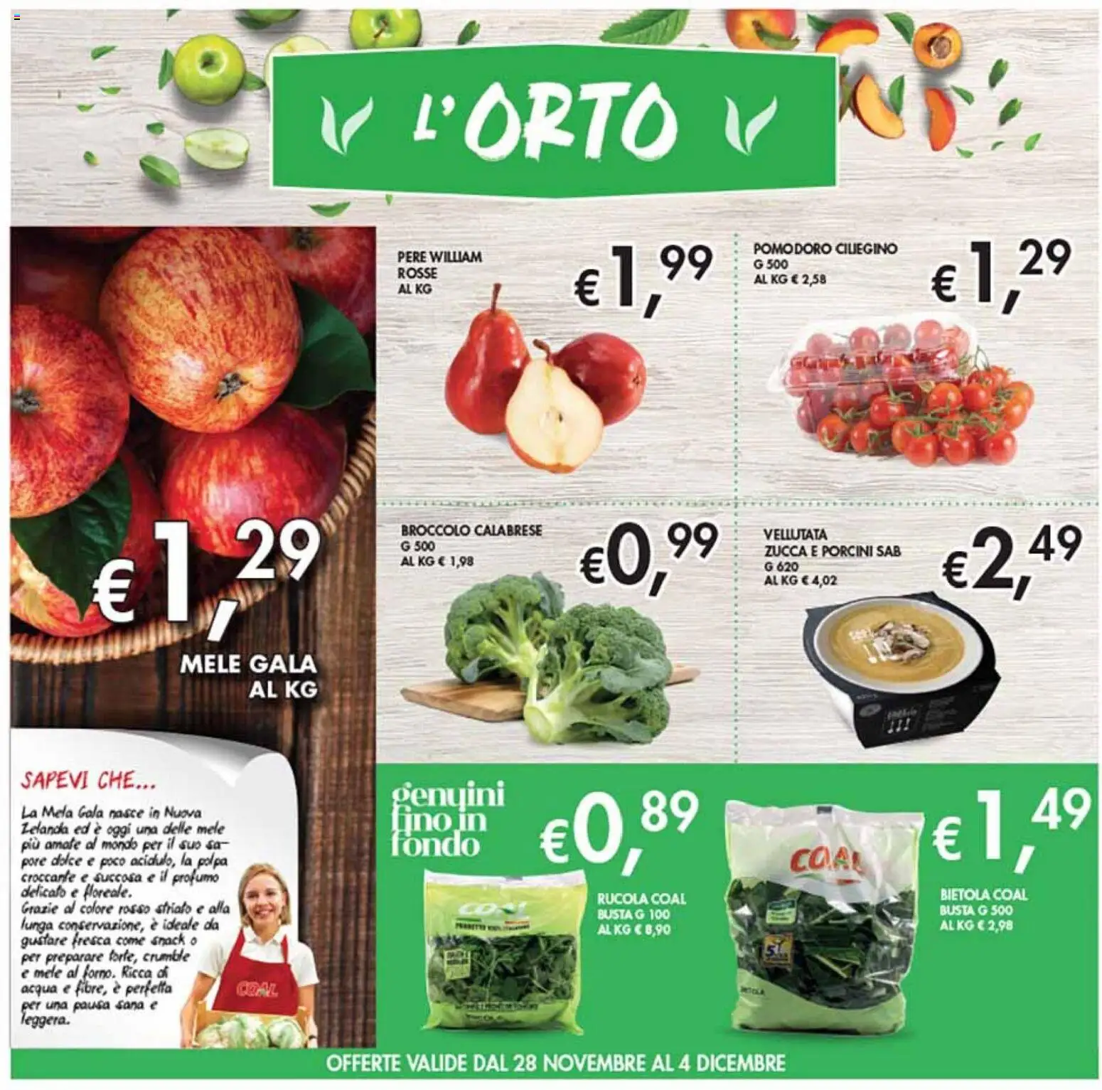 Volantino Coal del 28.11.2025 | Pagina: 2 | Prodotti: Rucola, Pomodoro, Zucca, Profumo
