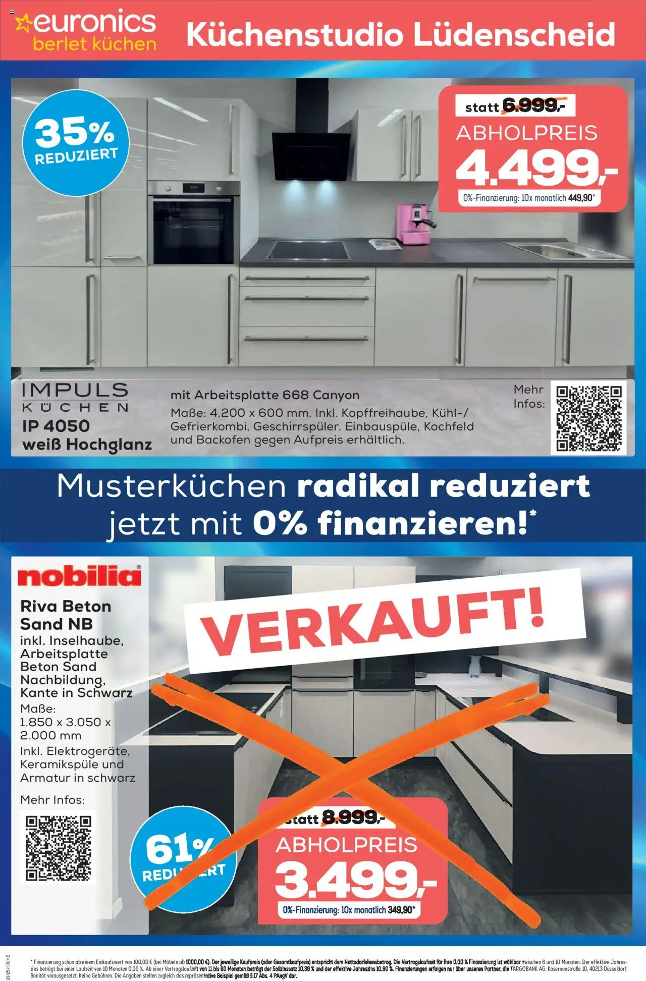 Euronics Küchen-Abverkauf Berlet – gültig ab 05.09.2025 | Seite: 14 | Produkte: Kochfeld, Armatur, Backofen, Kuchen