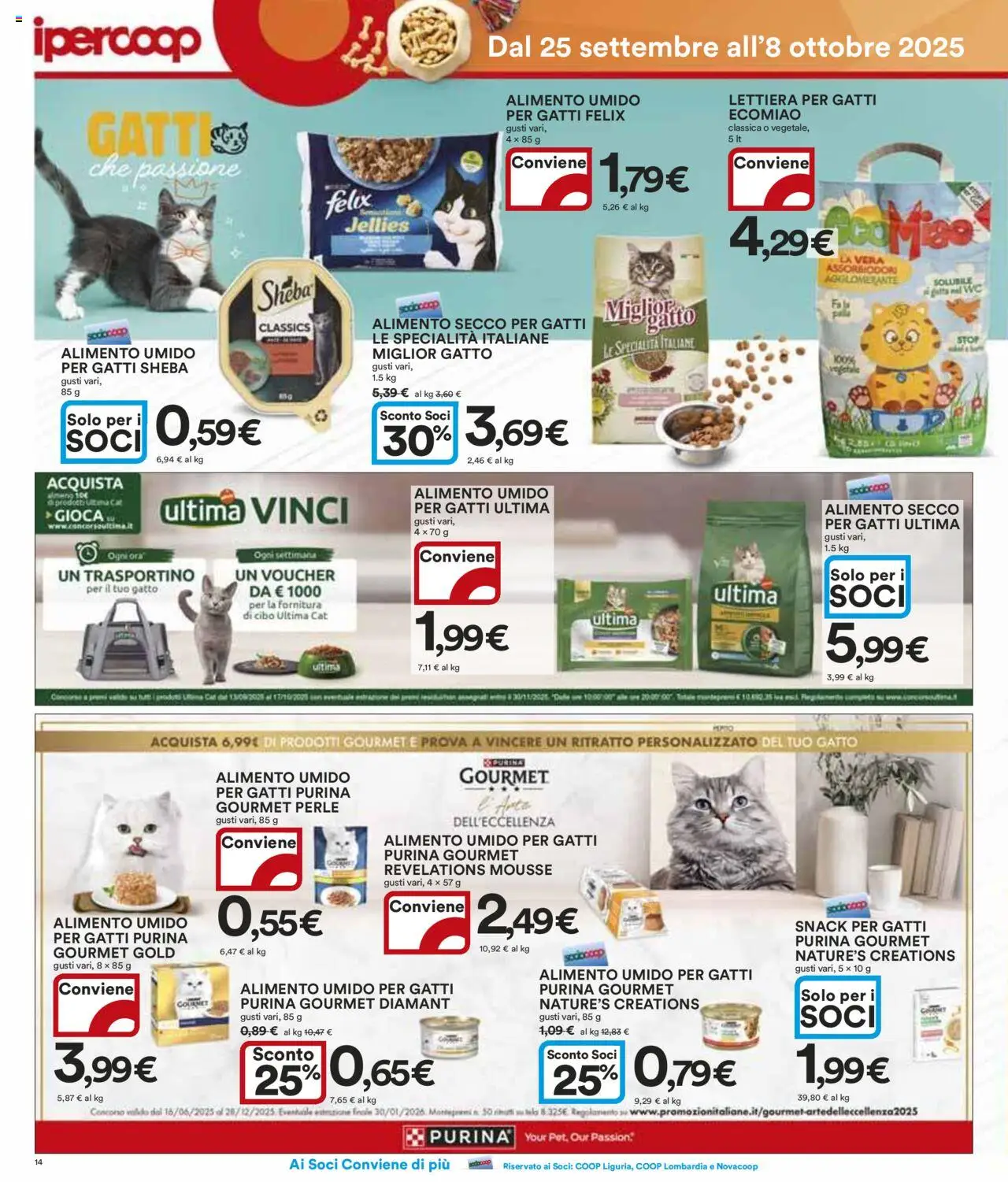 Volantino Ipercoop del 25.09.2025 | Pagina: 14 | Prodotti: Lettiera per gatti