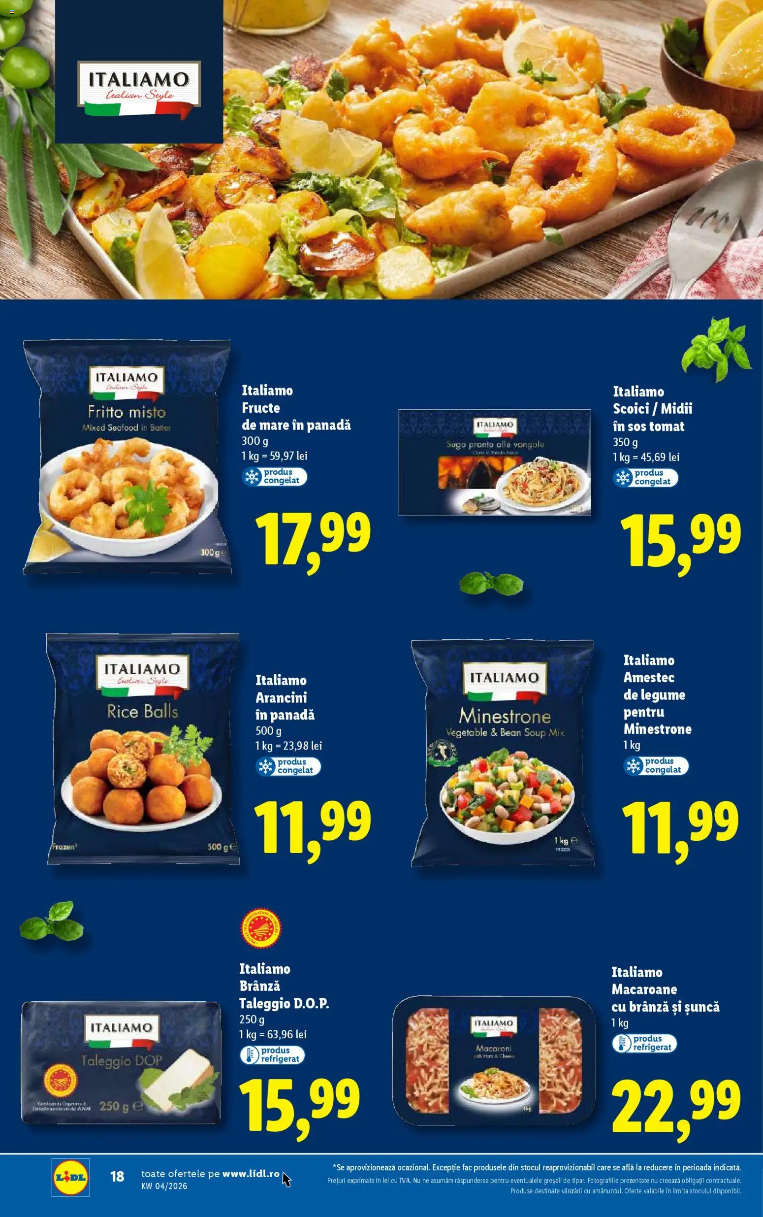Noul catalog Lidl – valabil de la 19.01.2026 | Pagină: 18 | Produse: Delgeç, Brânză, Șuncă, Fructe De Mare