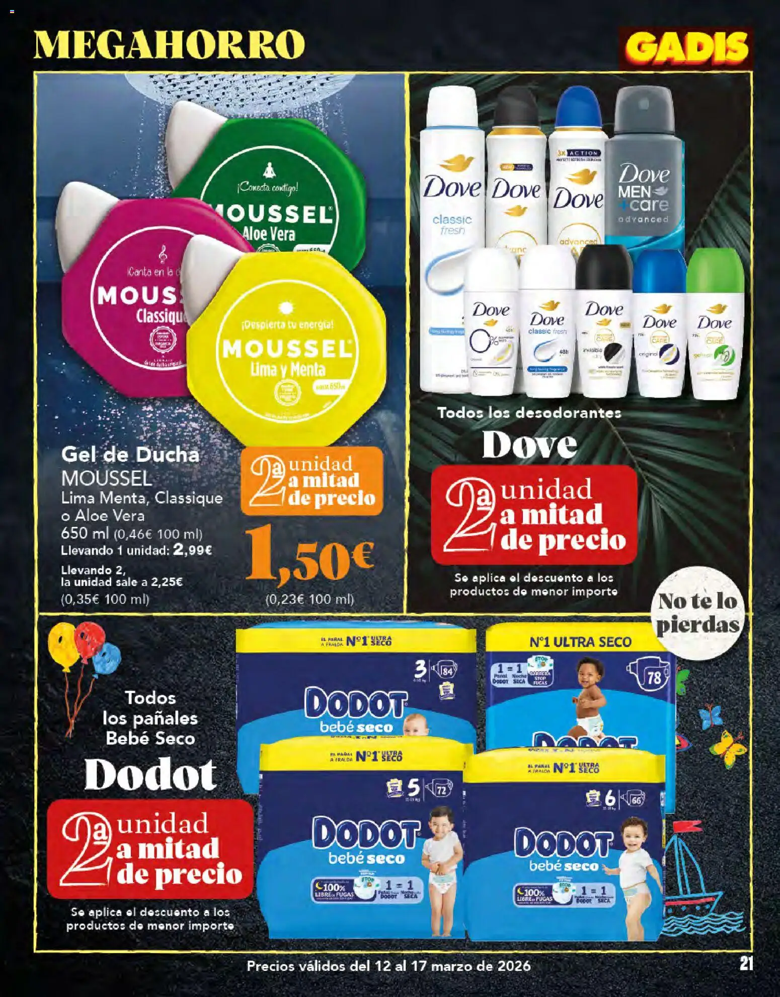 Gadis folleto │ válido desde el 12.03.2026 | Página: 21 | Productos: Lima, Gel de ducha, Té, Ducha