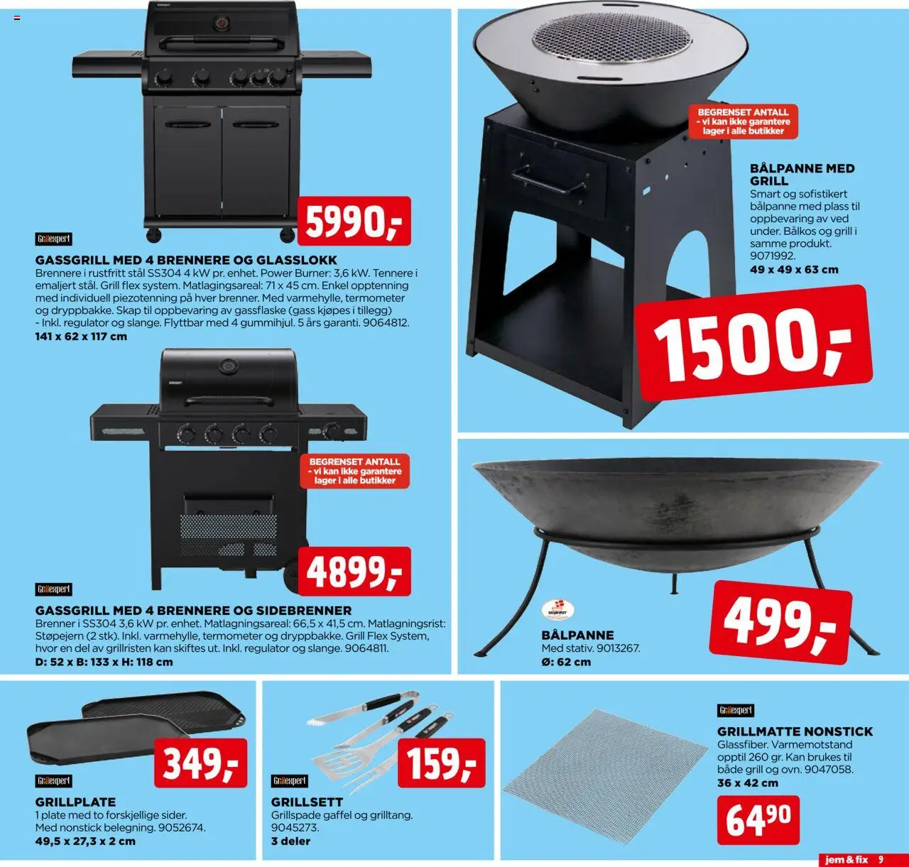  | Side: 9 | Produkter: Plate, Grill, Termometer, Суміш дитяча