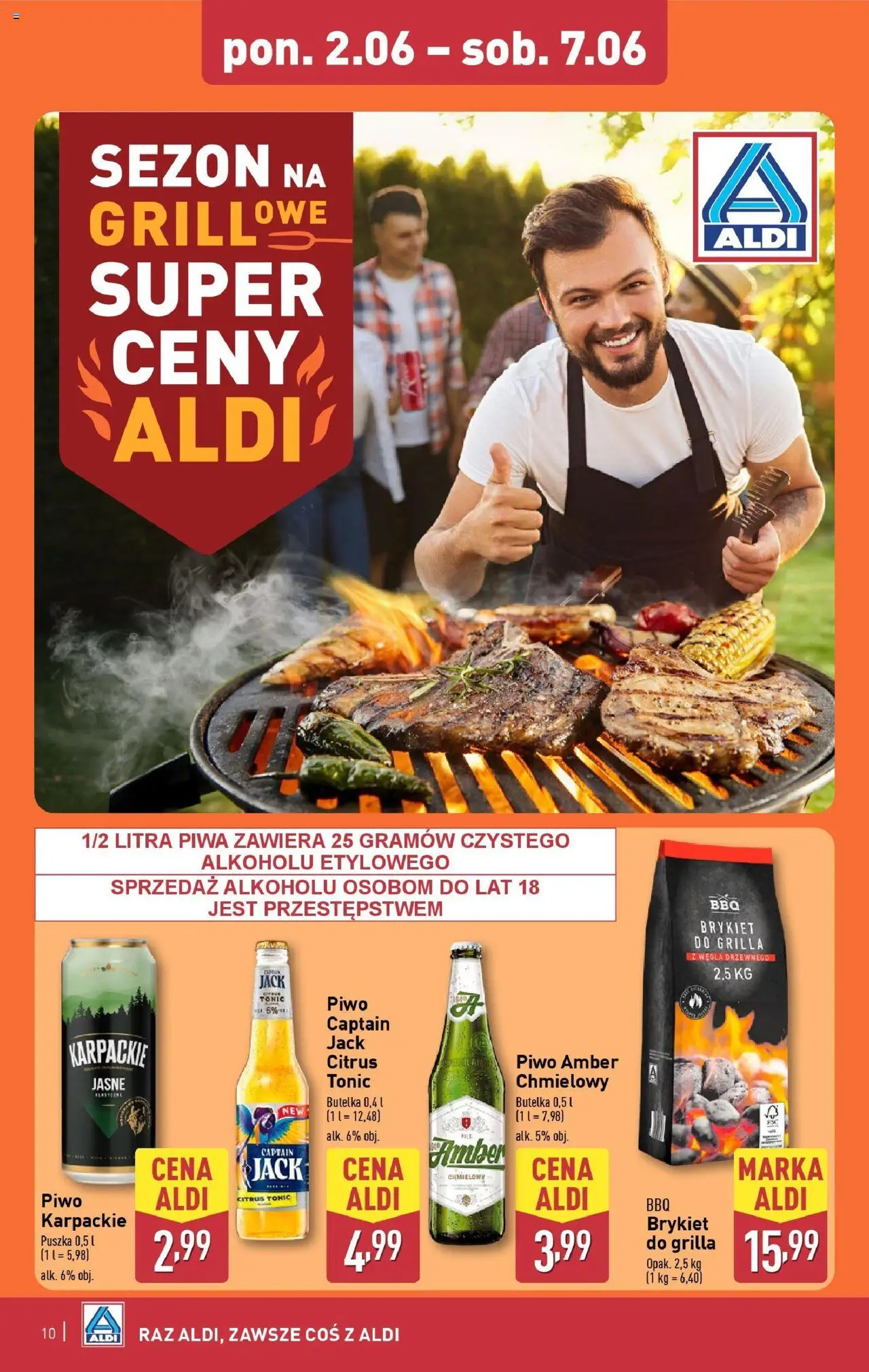 Aldi Gazetka od 02.06.2025 | Strona: 10 | Produkty: Piwo