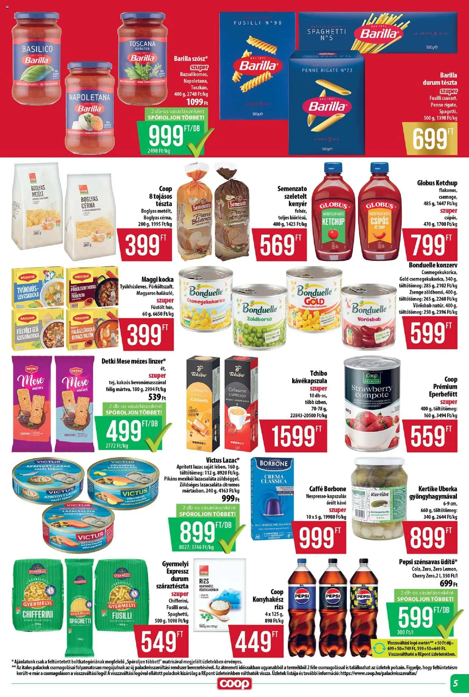 COOP Szolnok akciós ujság - amely érvényes a következő dátumtól: 11.12.2025 | Oldal: 5 | Termékek: Maggi, Kávé, Ketchup, Uborka