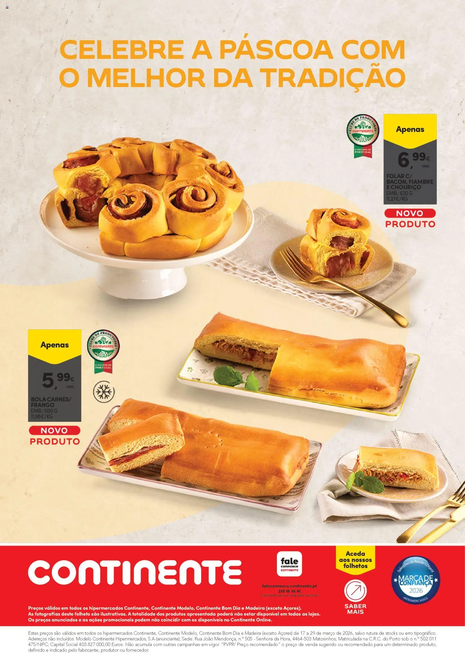 Continente - A frescura da primavera │ válido de 17.03.2026 | Página: 26 | Produtos: Frango, Chouriço
