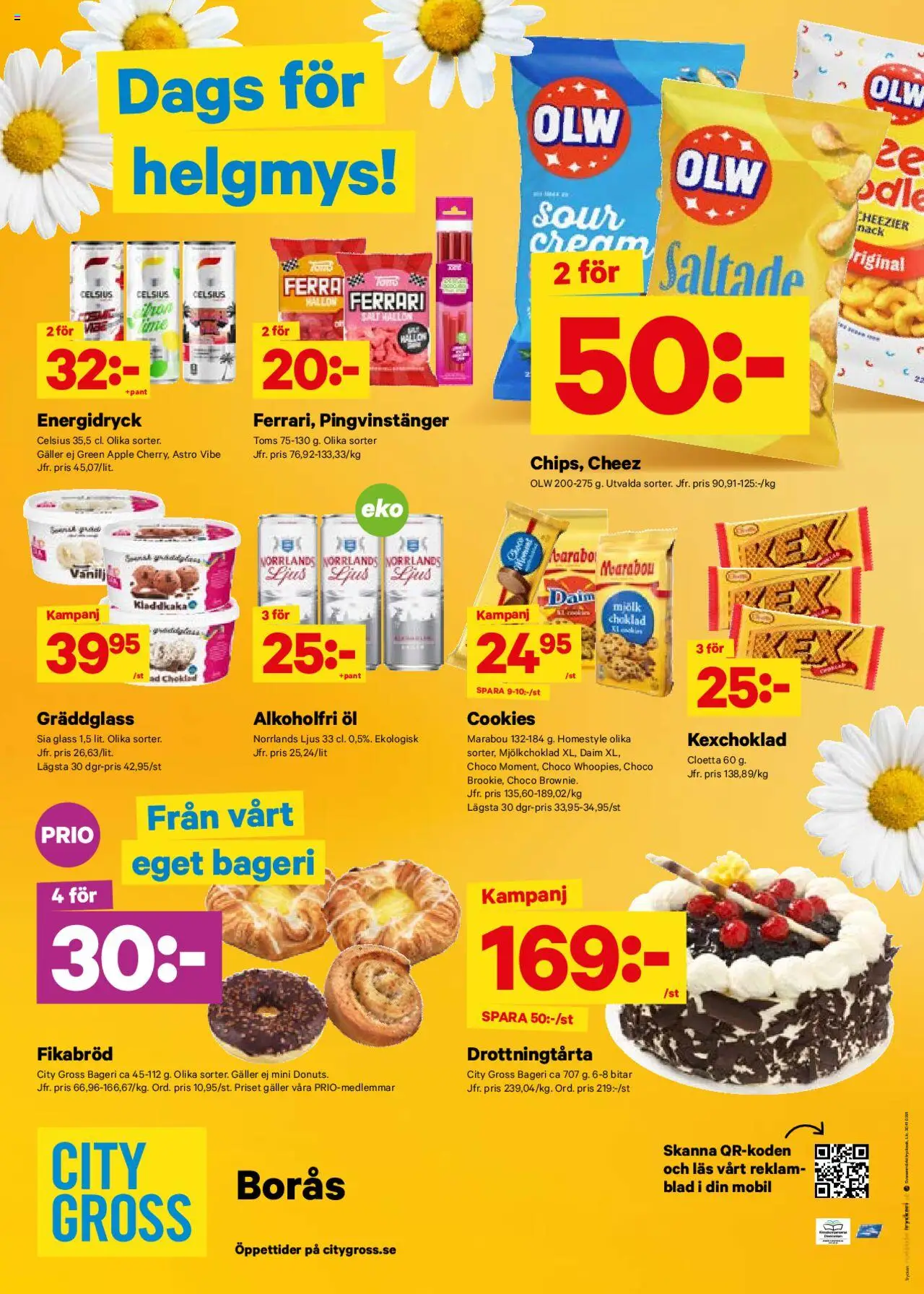 City Gross reklamblad aktuell från 30.06.2025 | Sida: 13 | Produkter: Choklad, Energidryck, Ljus, Hallon