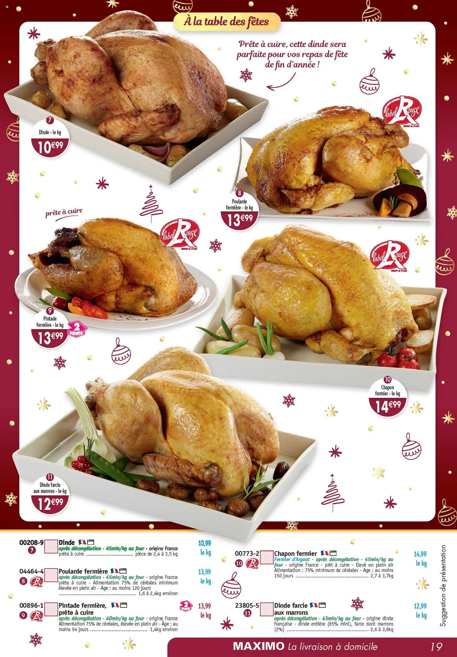 {H1} | Page: 19 | Produits: Chapon, Four, Table, Pintade