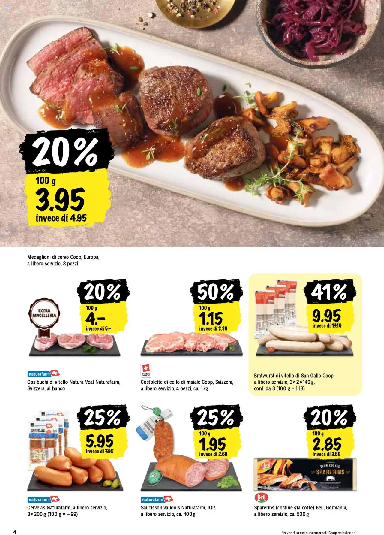 Coop - Una settimana di azioni – gültig ab 18.09.2025 | Seite: 4 | Produkte: Spare Ribs