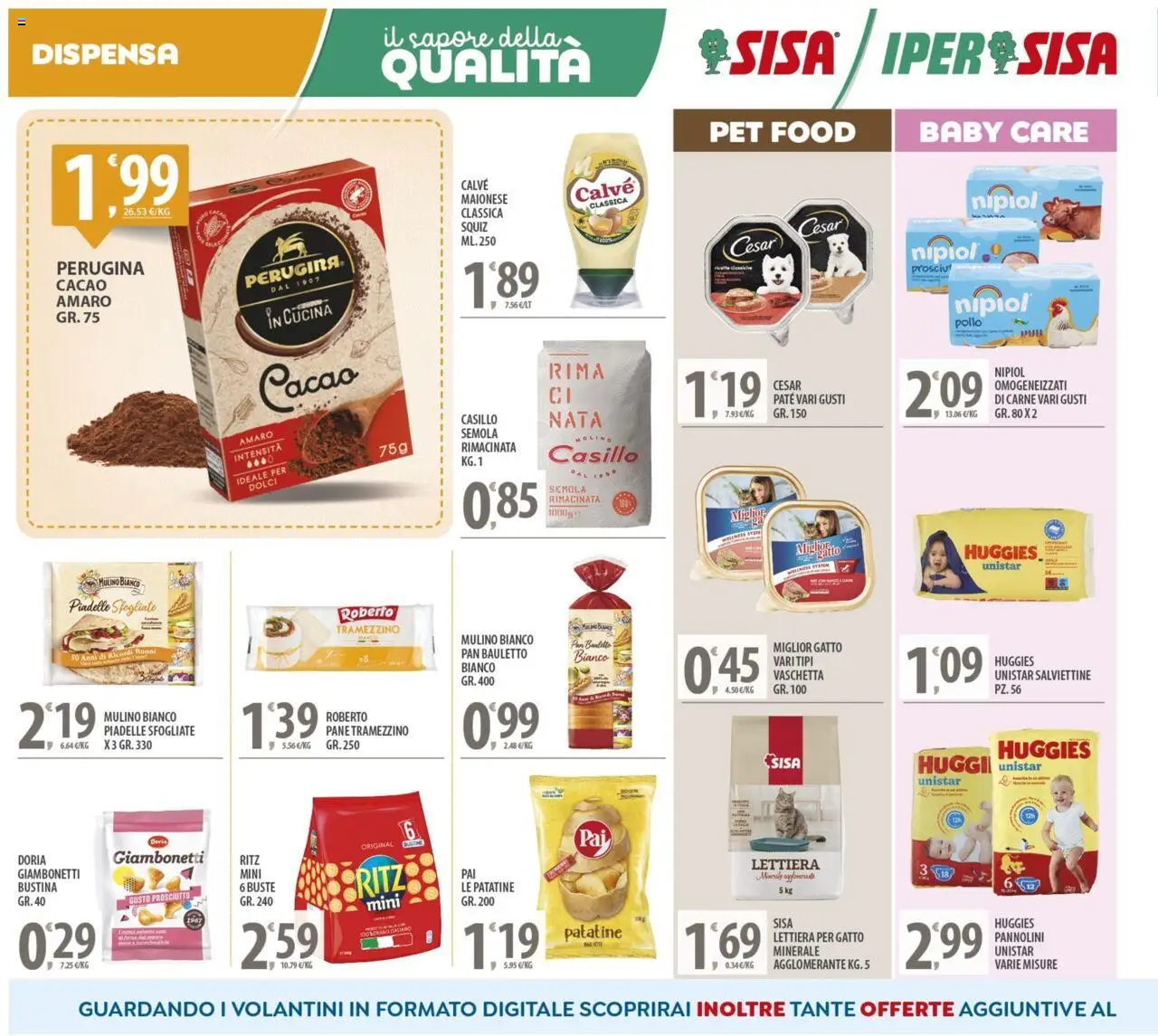 Volantino SISA del 03.10.2025 | Pagina: 10 | Prodotti: Paté, Pollo, Tramezzino, Amaro